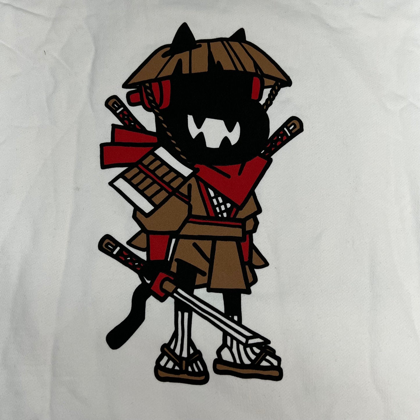 MONSTERCAT Records Adjustable Waist Sweatshirt Korean Fighter Men's Sz M White