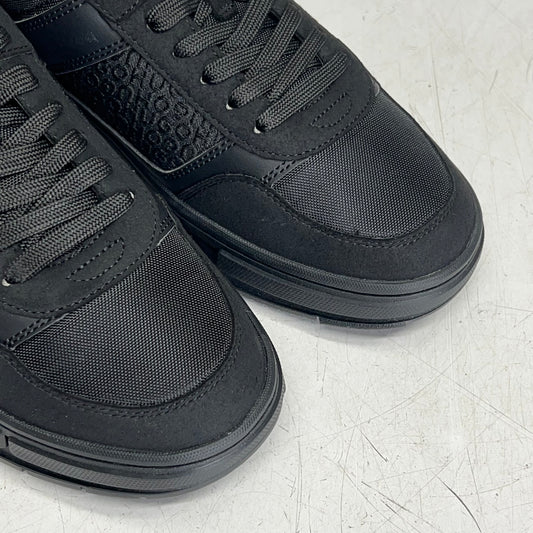 HUGO BOSS Shoe Lace Up Trainers W/ Monogram Detailing Men's EU Sz 11 Black 6073904
