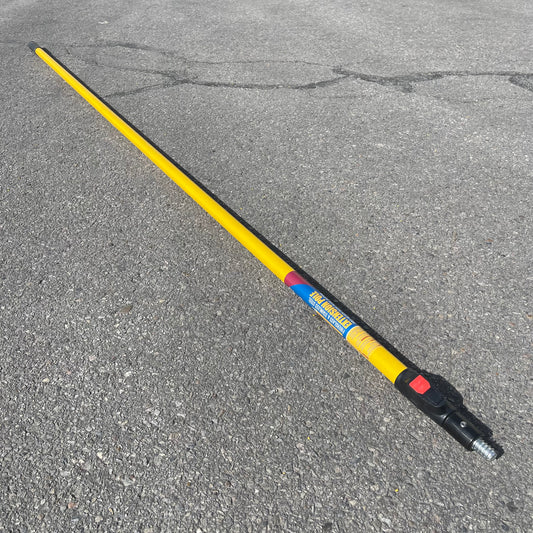 PREMIER Fiberglass Extension Pole, Pro Heavy Duty Push Button 8‘-16’ Yellow
