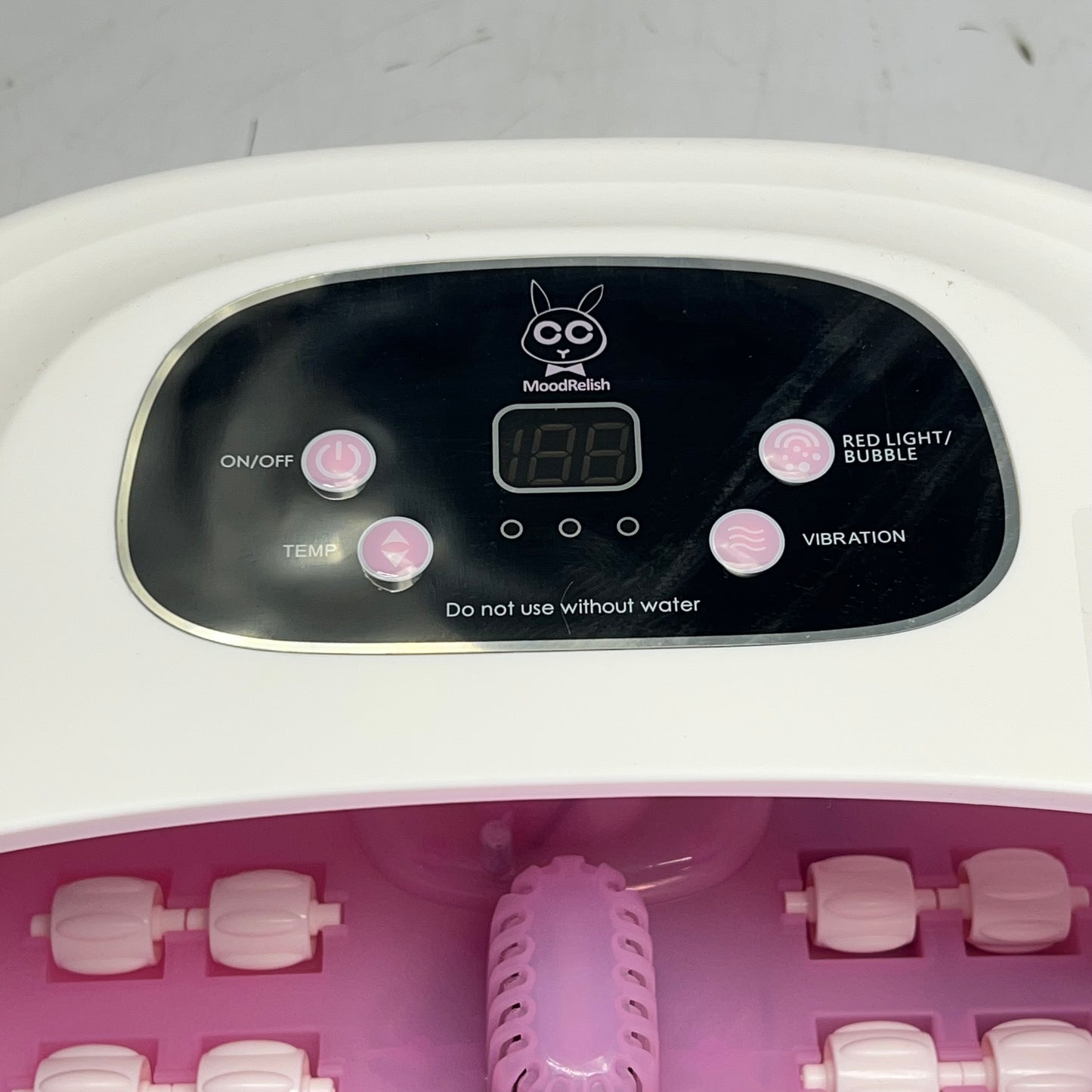 MOOD RELISH Foot Spa Bath Shiatsu Massage, Vibration & Red Ight Pink MM-20M-2