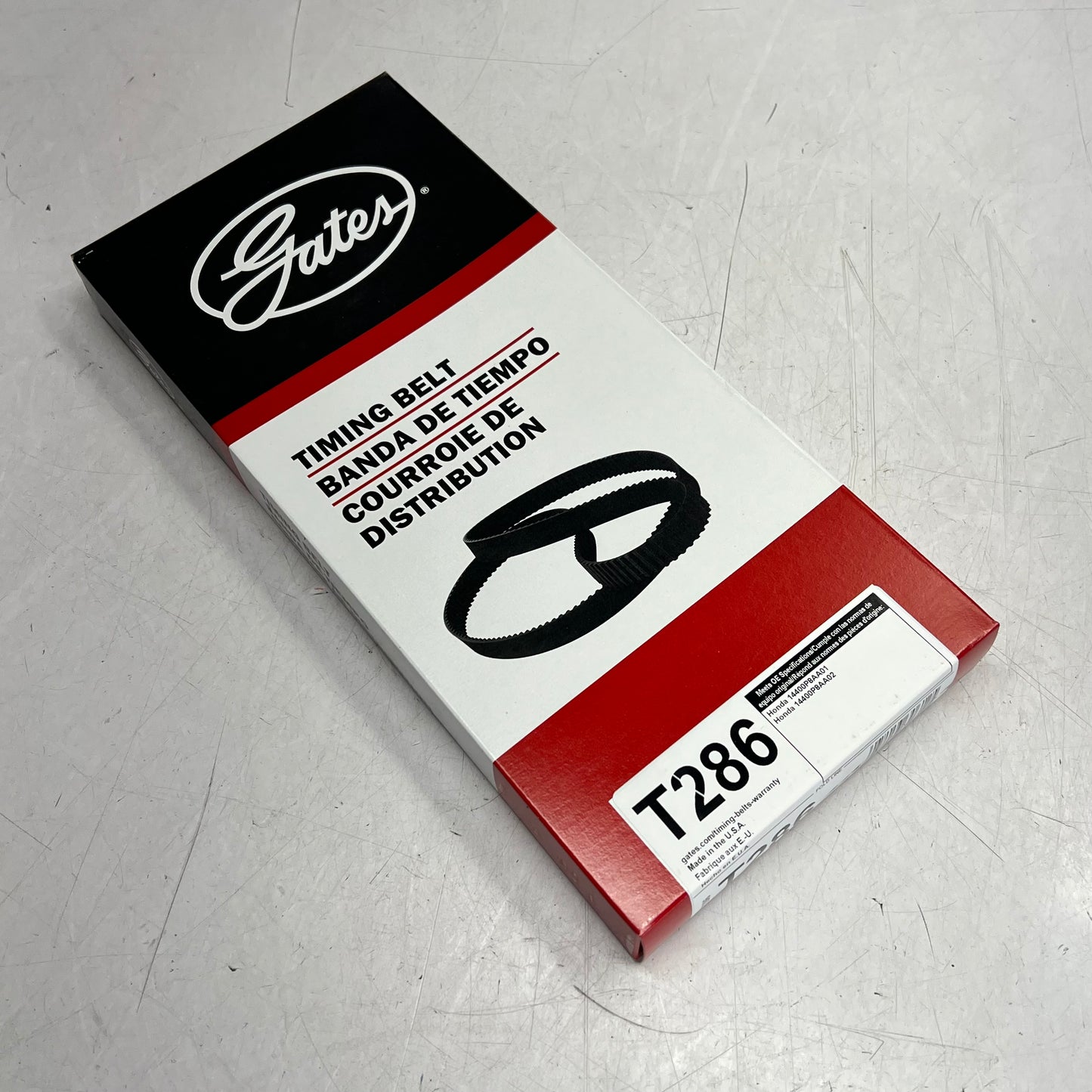 GATES Power Grip Timing Belt for Acura & Honda 62.062" Length Black T286