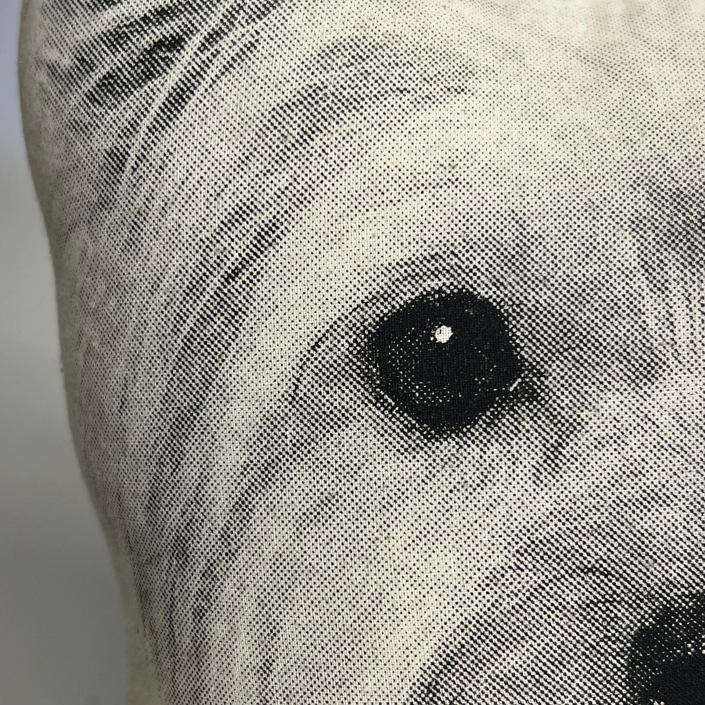 BRODERPRESS Hand Silkscreened Contoured Yorkshire Terrier Pillow 16"x10" B&W