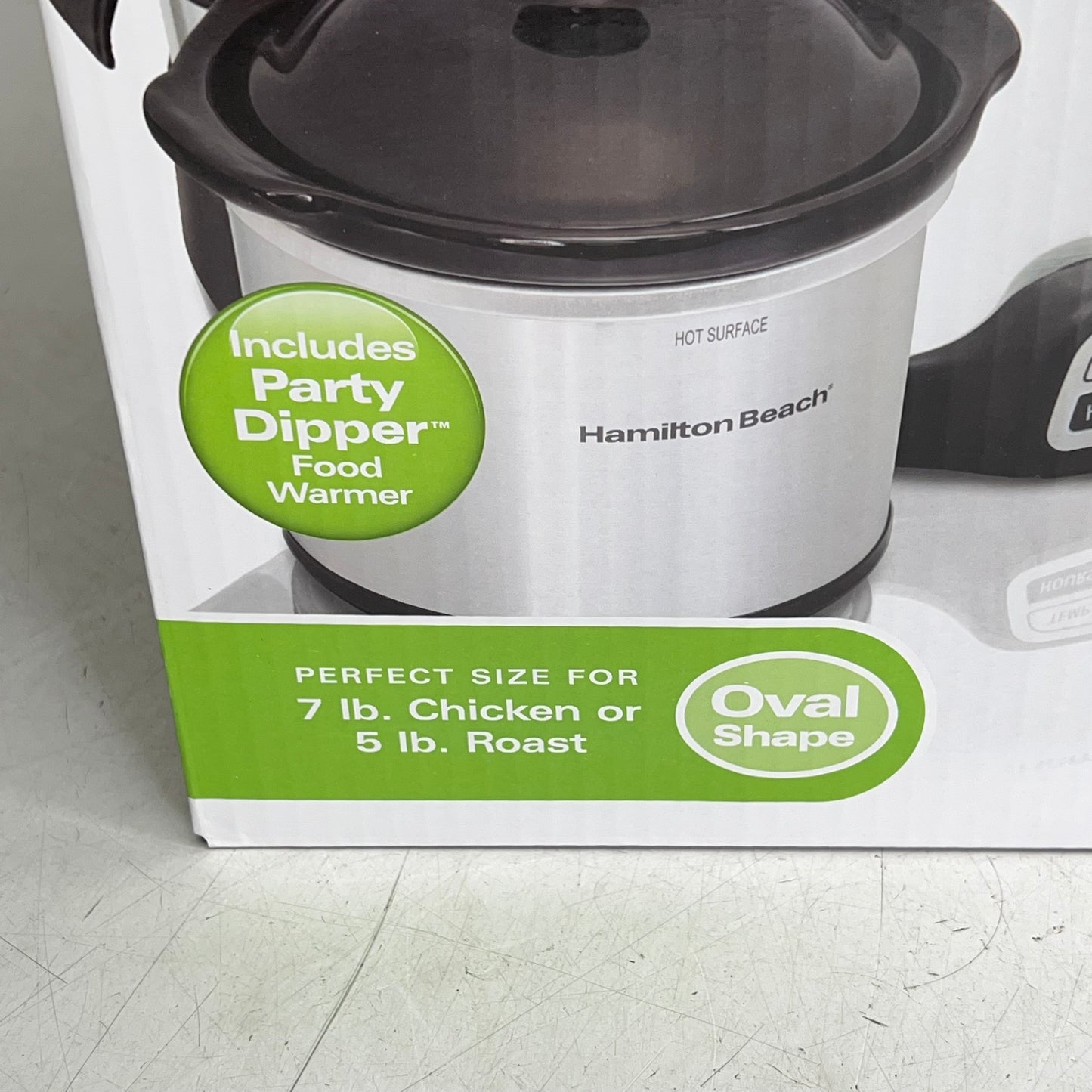 HAMILTON BEACH Stay or Go Programmable Slow Cooker W/ Party Dipper 7 qt 33477FG