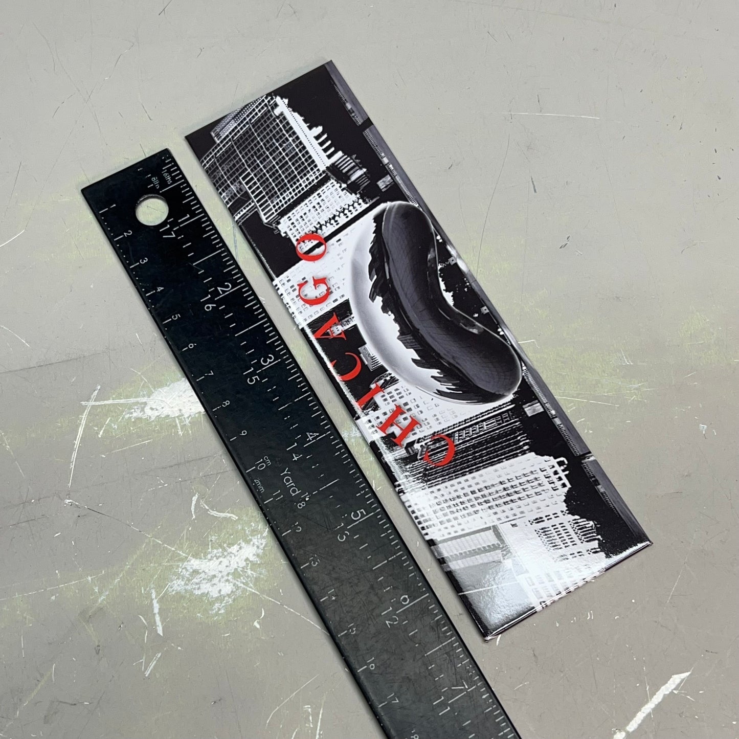 (5 PACK) Chicago Cloud Gate Souvenir Magnet  6"x2" Black & White 2014-00740-6441