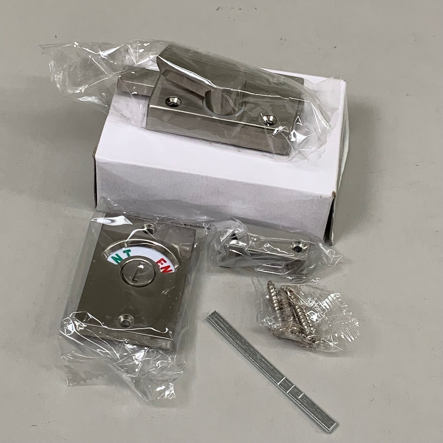 LVOERTUIG (2 PACK) Door Lock Door Latch Bathroom Indicator Satin Nickel B07NVNJWV6