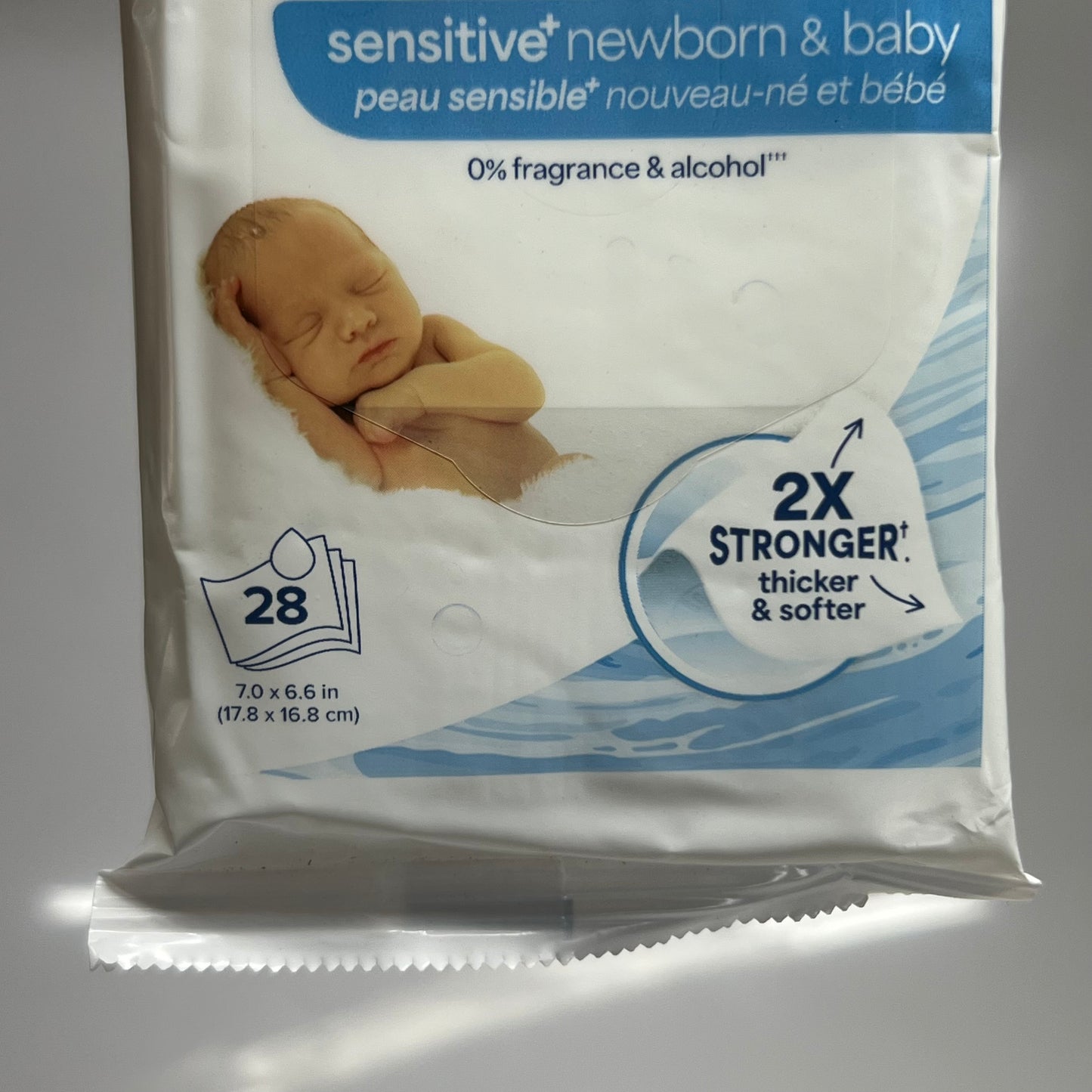WATERWIPES (5 PACK of 28 Wipes) Sensitive+ Newborn Baby Wipes 7" x 6.6" White 100020 BB 05/27
