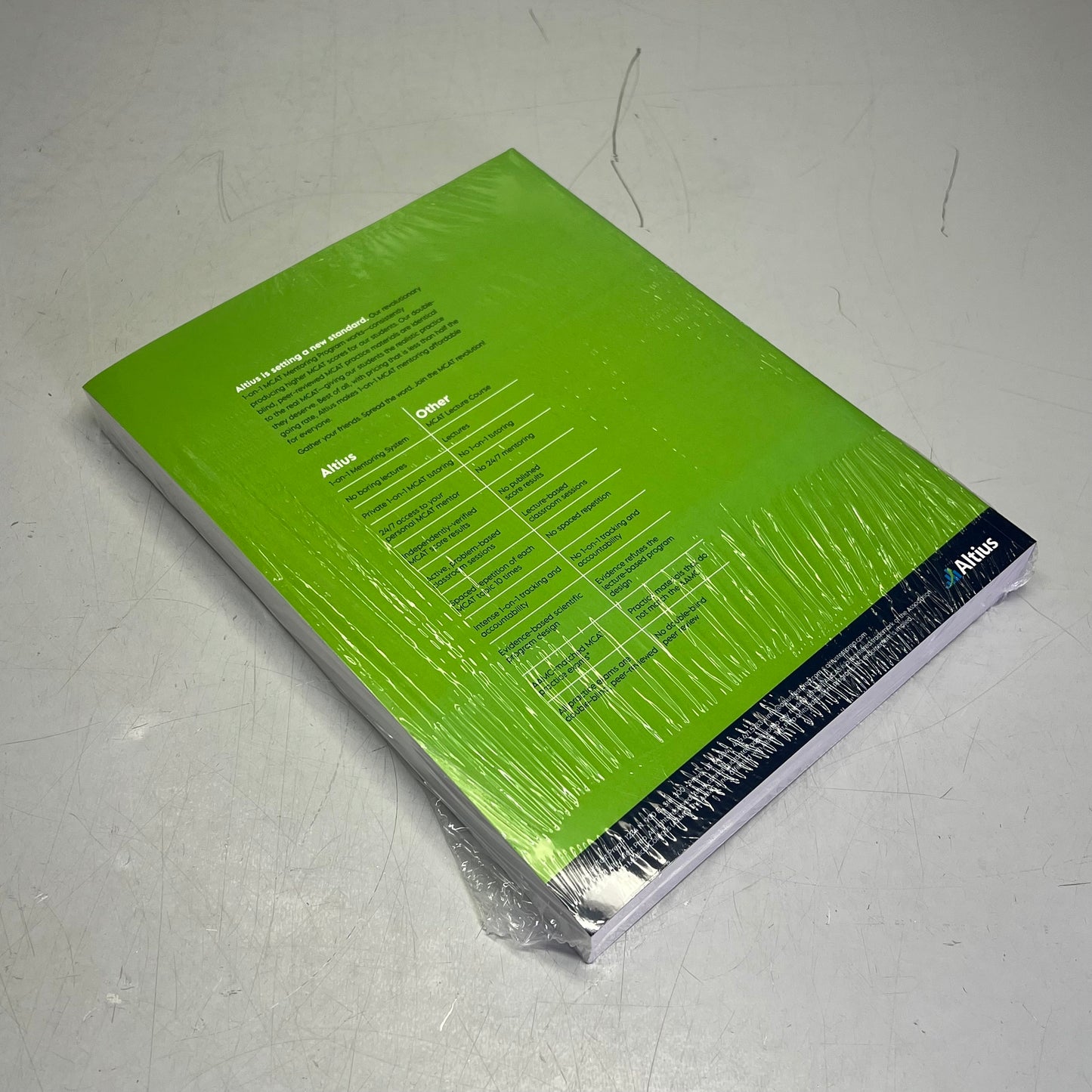 ALTIUS MCAT Student Study Manual 9th Edition & Reference Chart W/Tee Shirt 34548