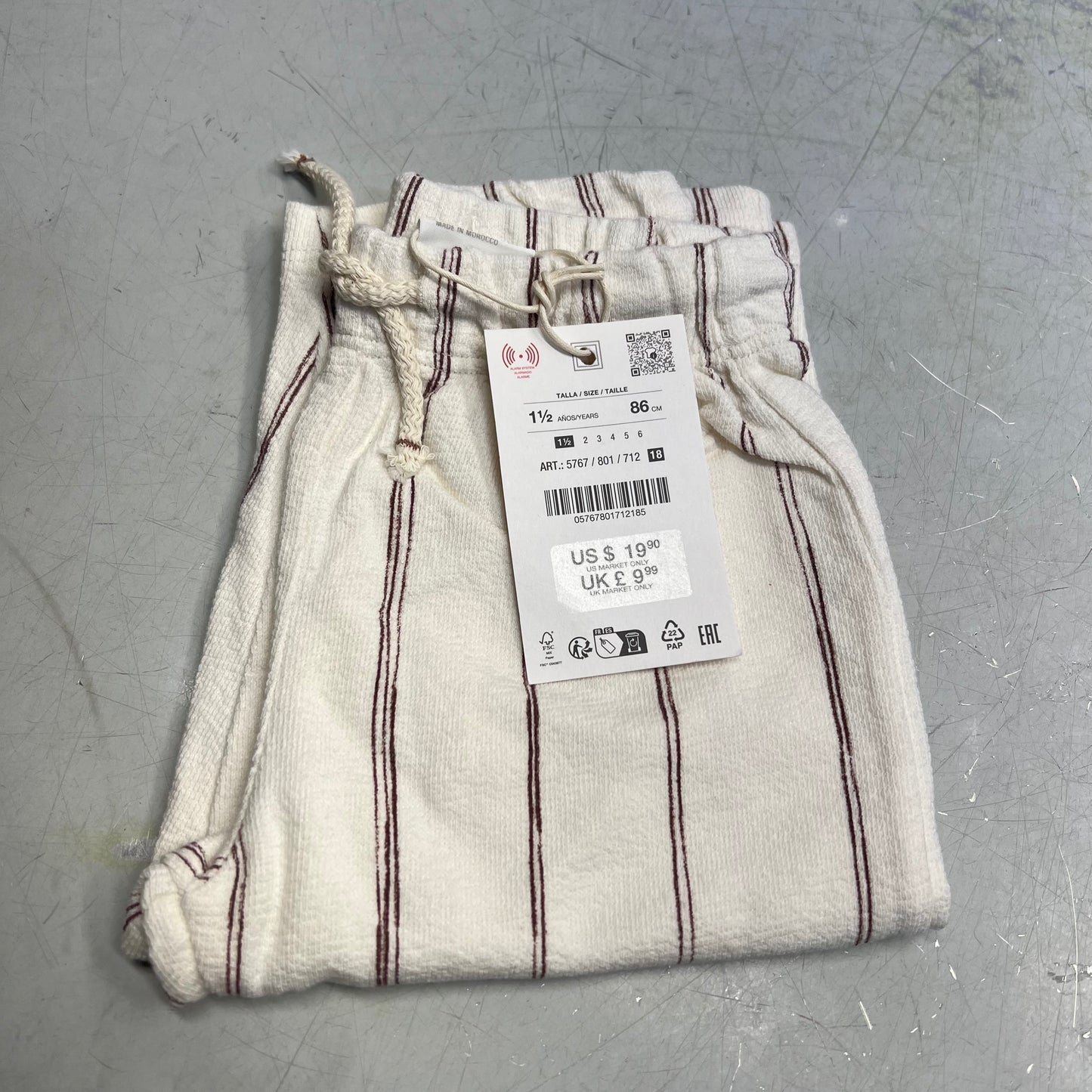 ZA@ ZARA Lot Of Assorted Children's Clothing Tops, Pants & Jacket Girl's Sz 1/1.5/2