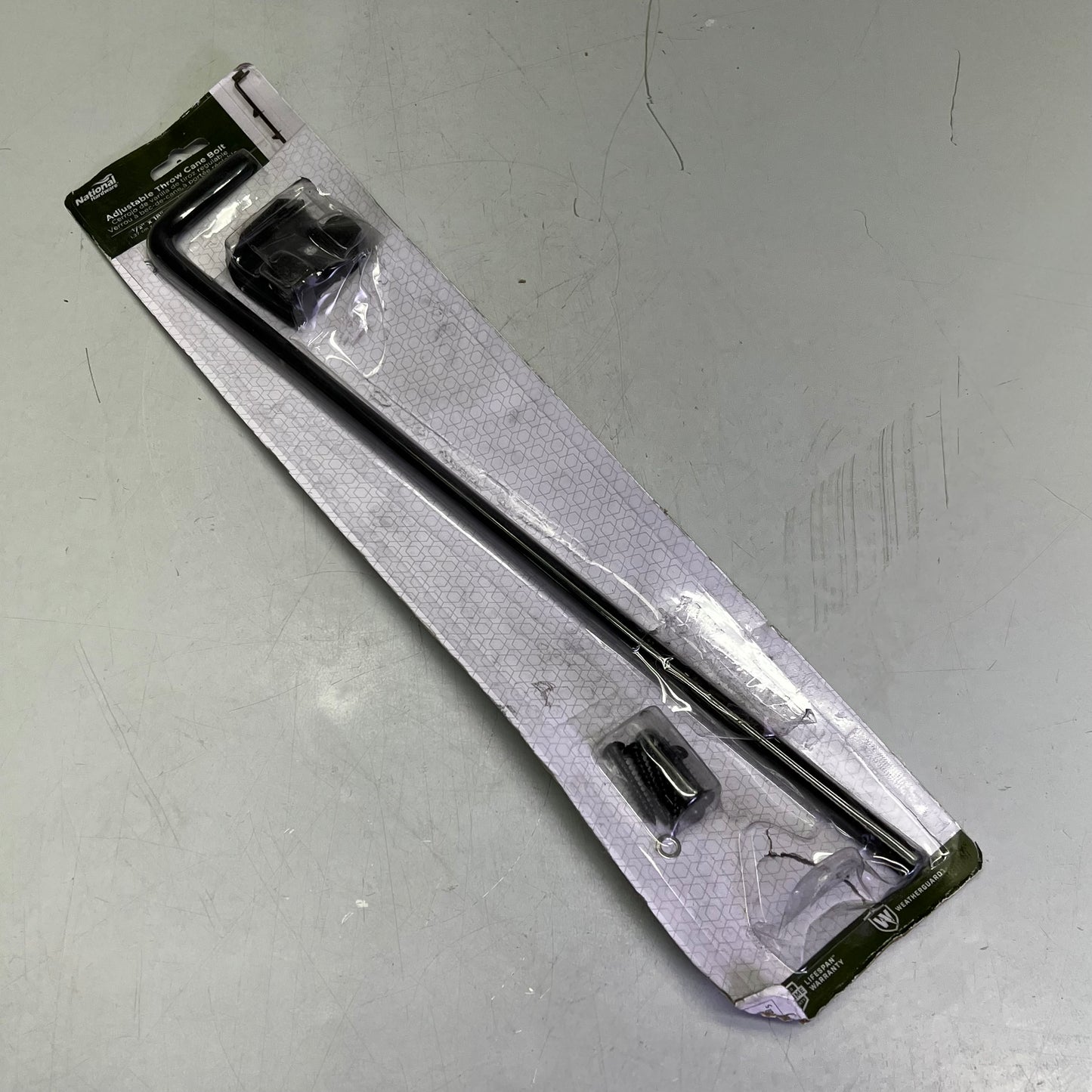 ZA@ NATIONAL HARDWARE Cane Bolt Gate Latch 1/2" x 18" Black N177-188