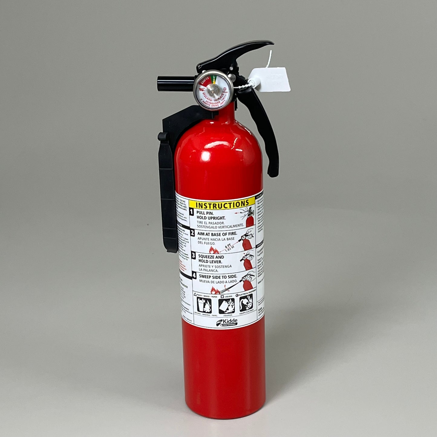 KIDDE Dry Chemical Fire Extinguisher 1A:10-B:C 100 psi Aluminum 466142MTL