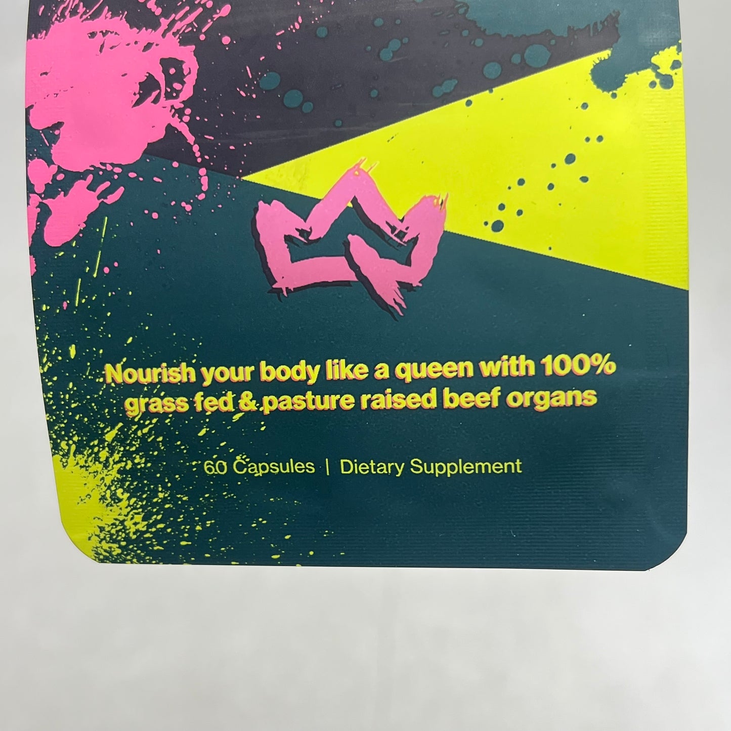 ZA@ PRIMAL QUEEN (50 PACK) Grass Fed Beef Organ Supplement Ziplockbag (BAGS ONLY)  8"x3"