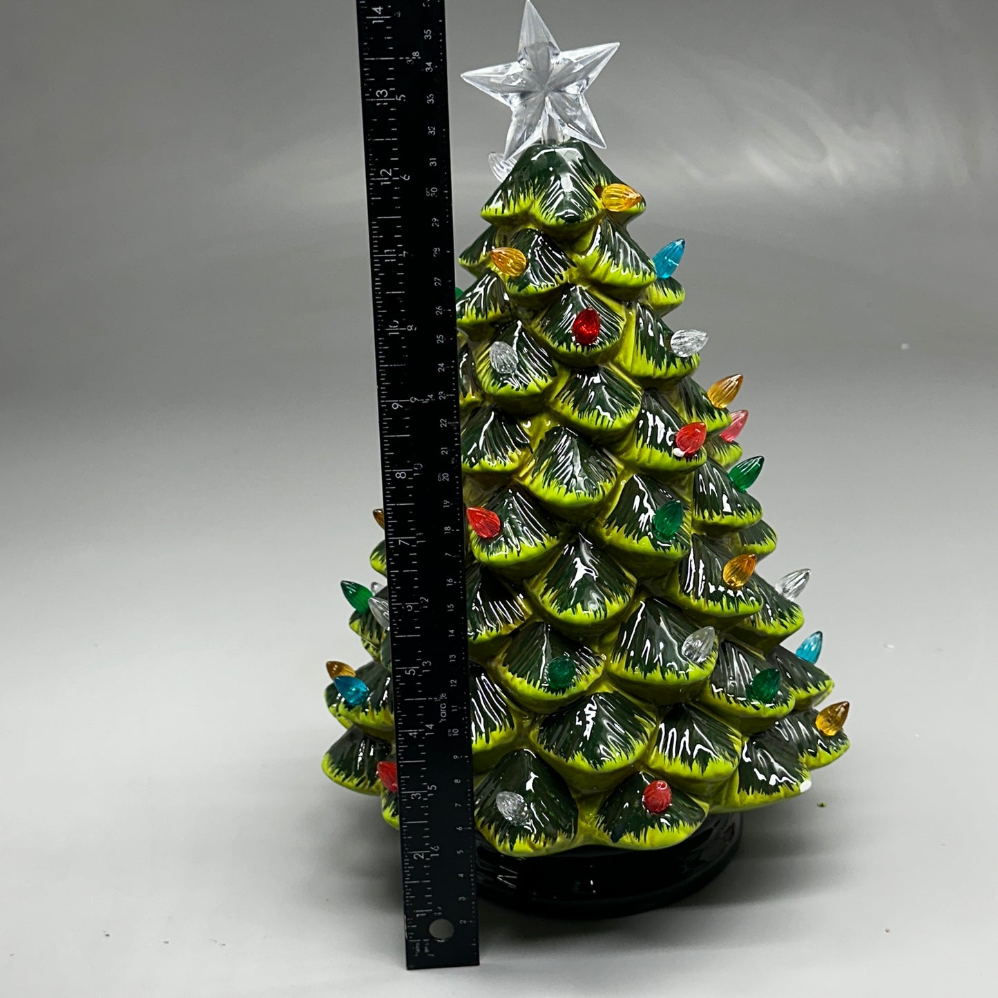 KURT S. ADLER Ceramic Christmas Tree Pre-lit Hand-Painted w/ 64 lights JEL2154