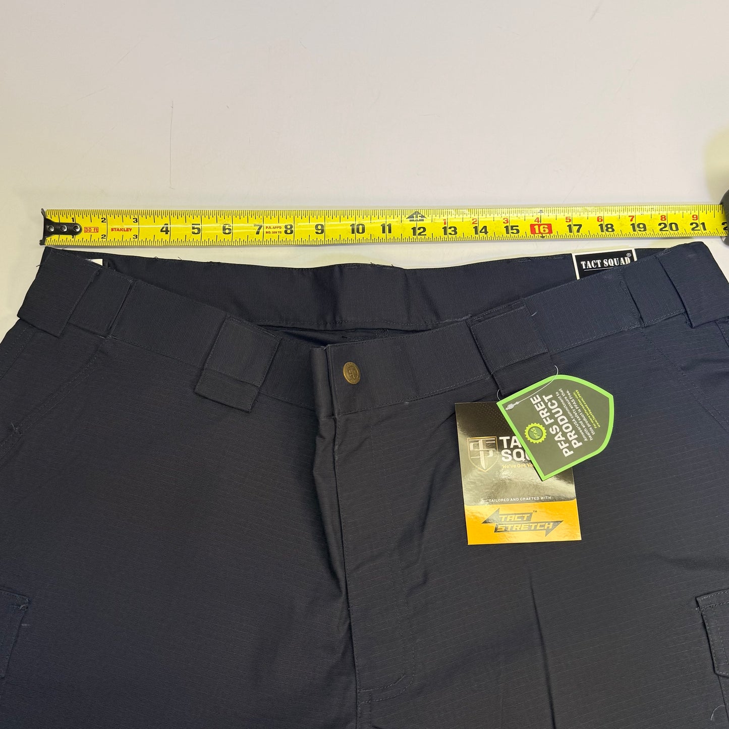 TACT SQUAD Tact Stretch Mini Ripstop Trouser Poly/Cotton Men's Sz 46 Dk Navy T7511