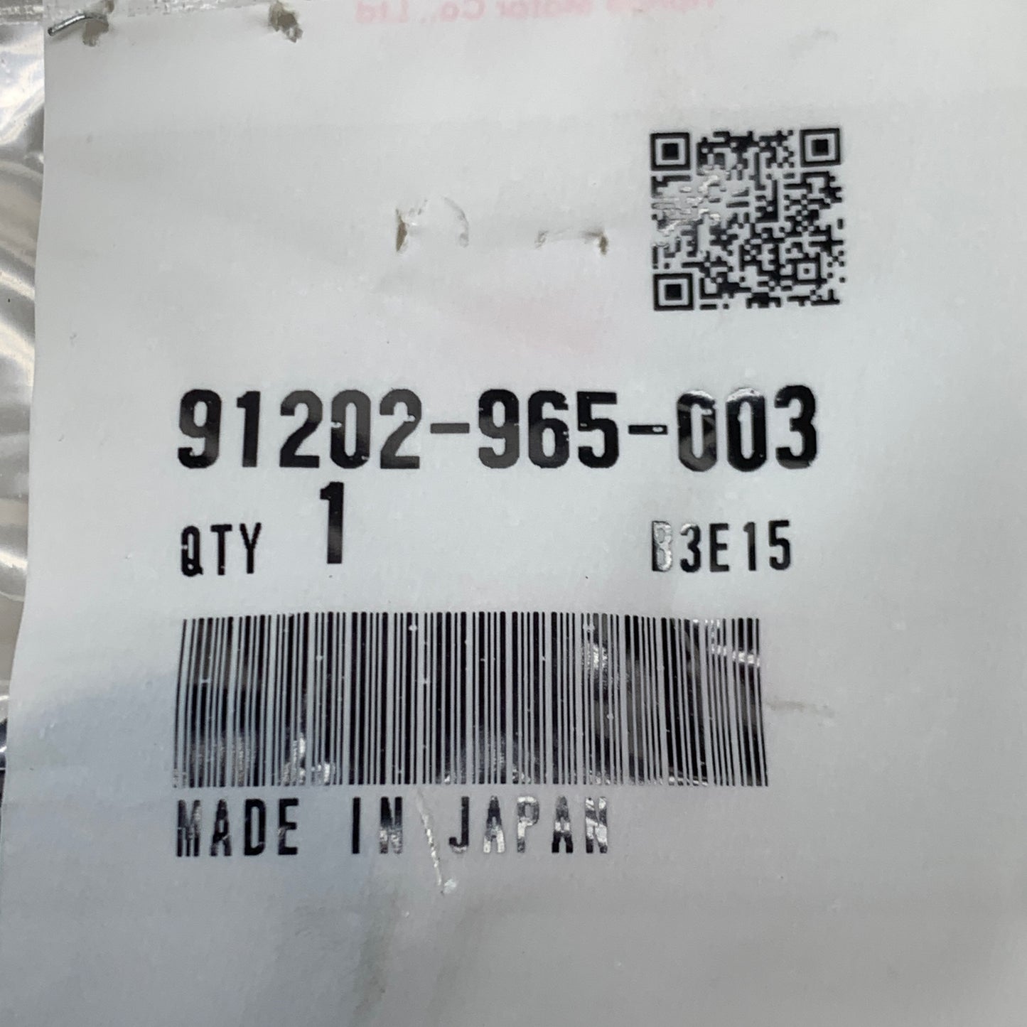 HONDA Seal Oil B3E15 91202-965-003 OEM