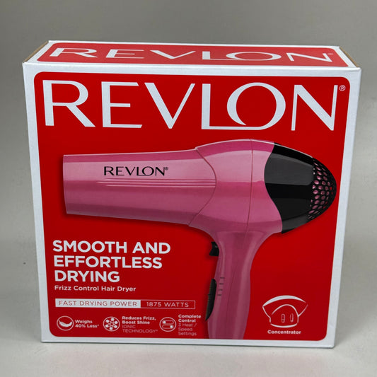 REVLON Smooth and Effortless 1875W Ionic Hair Dryer Berry RV474