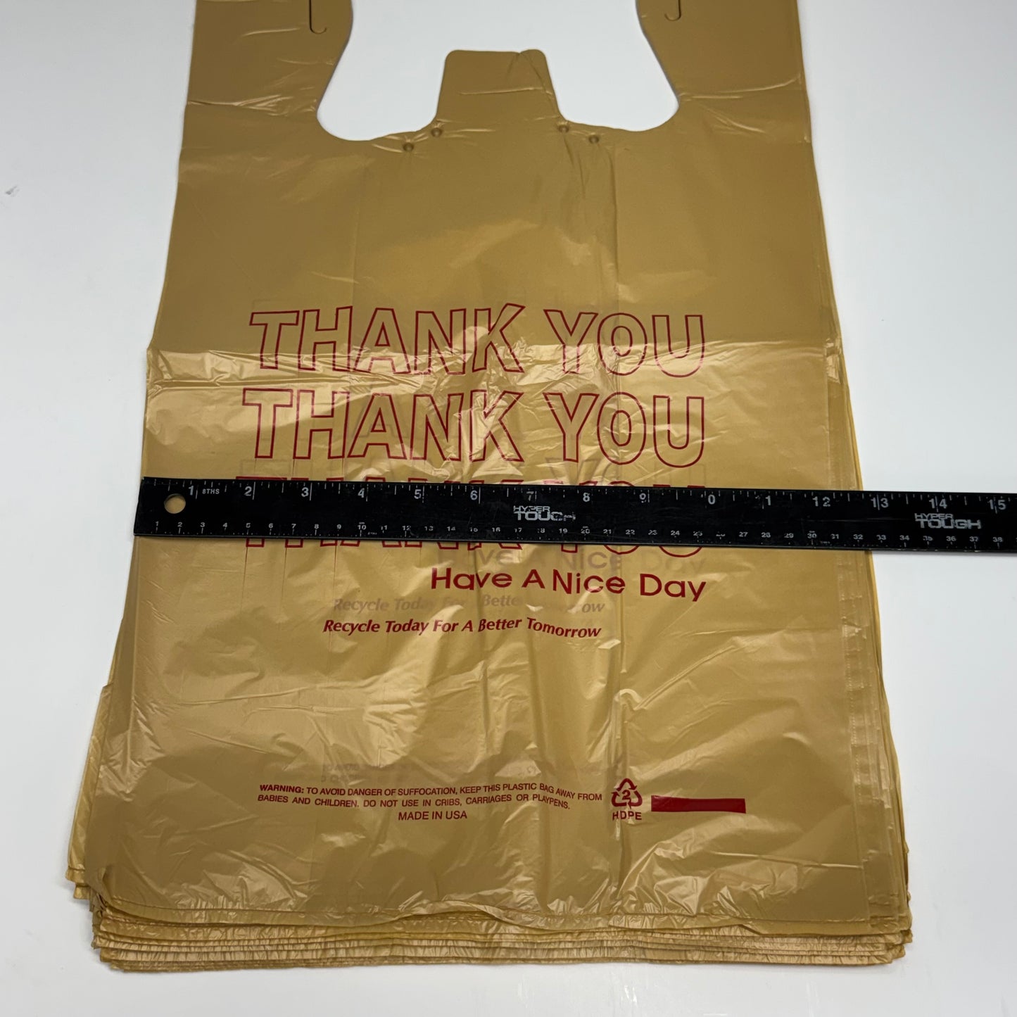 ZA@ THANK YOU (1000 Bags) Grocery Bags, Light Brown (New Other, Distressed Box)