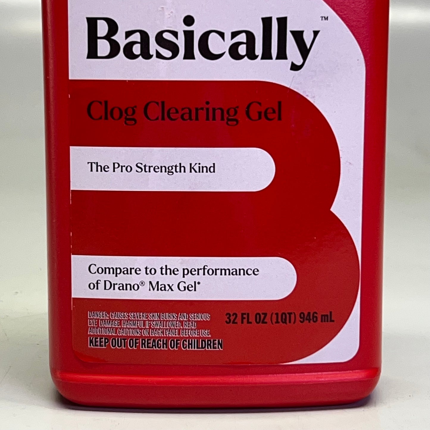 BASICALLY (2 PACK) Drain Clog Remover Gel 32 Oz 32 fl oz Red V001