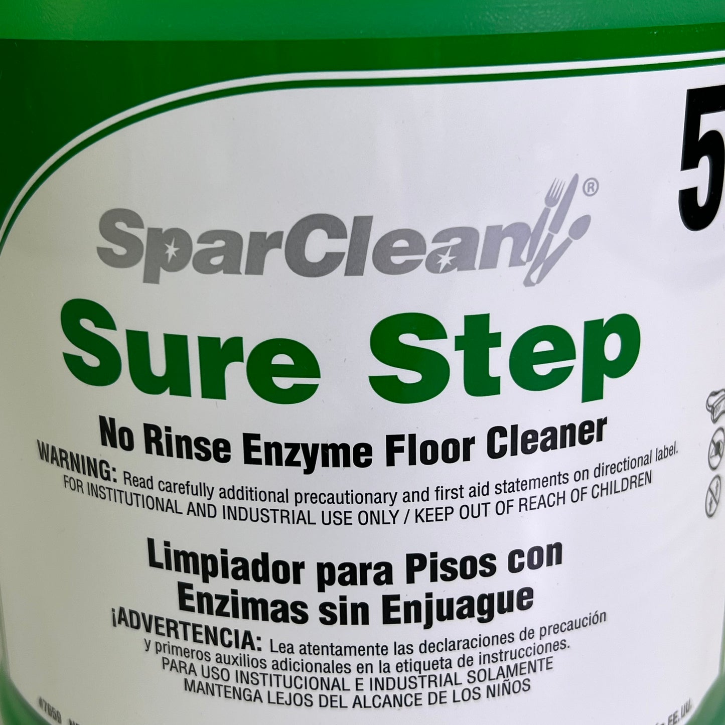 SPARTAN Sparclean Sure Step No Rinse Enzyme Floor Cleaner 1 Gal Green 59