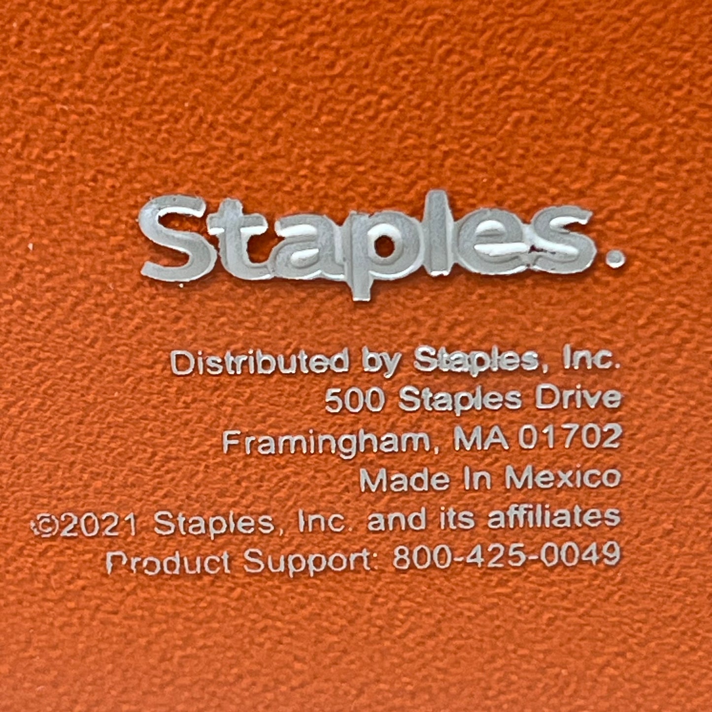 STAPLES (6 PACK) Binder View Window 2 Pockets PVC Free D-Rings 2" Red Orange