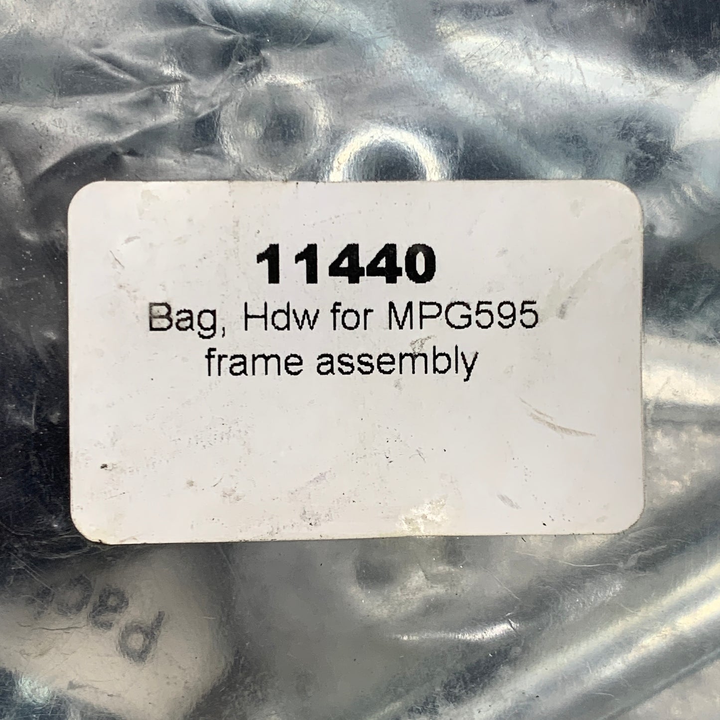 MALONE 11440 Bag Hardware for MPG595 Frame Assembly 11440