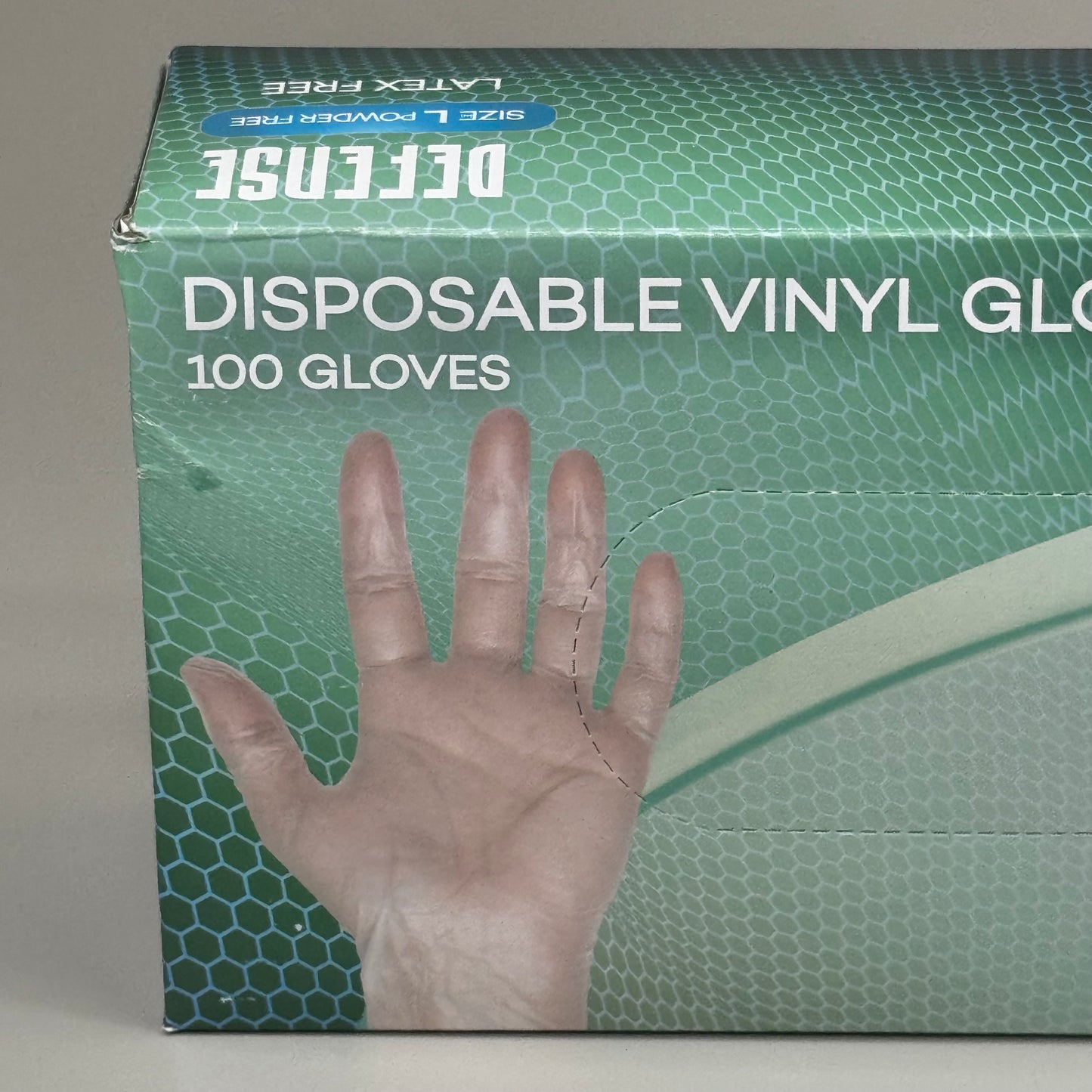 STAUFFER (10 PACK, 1,000 Total) Gloves & Safety Powder-Free Clear Vinyl Sz L R400I