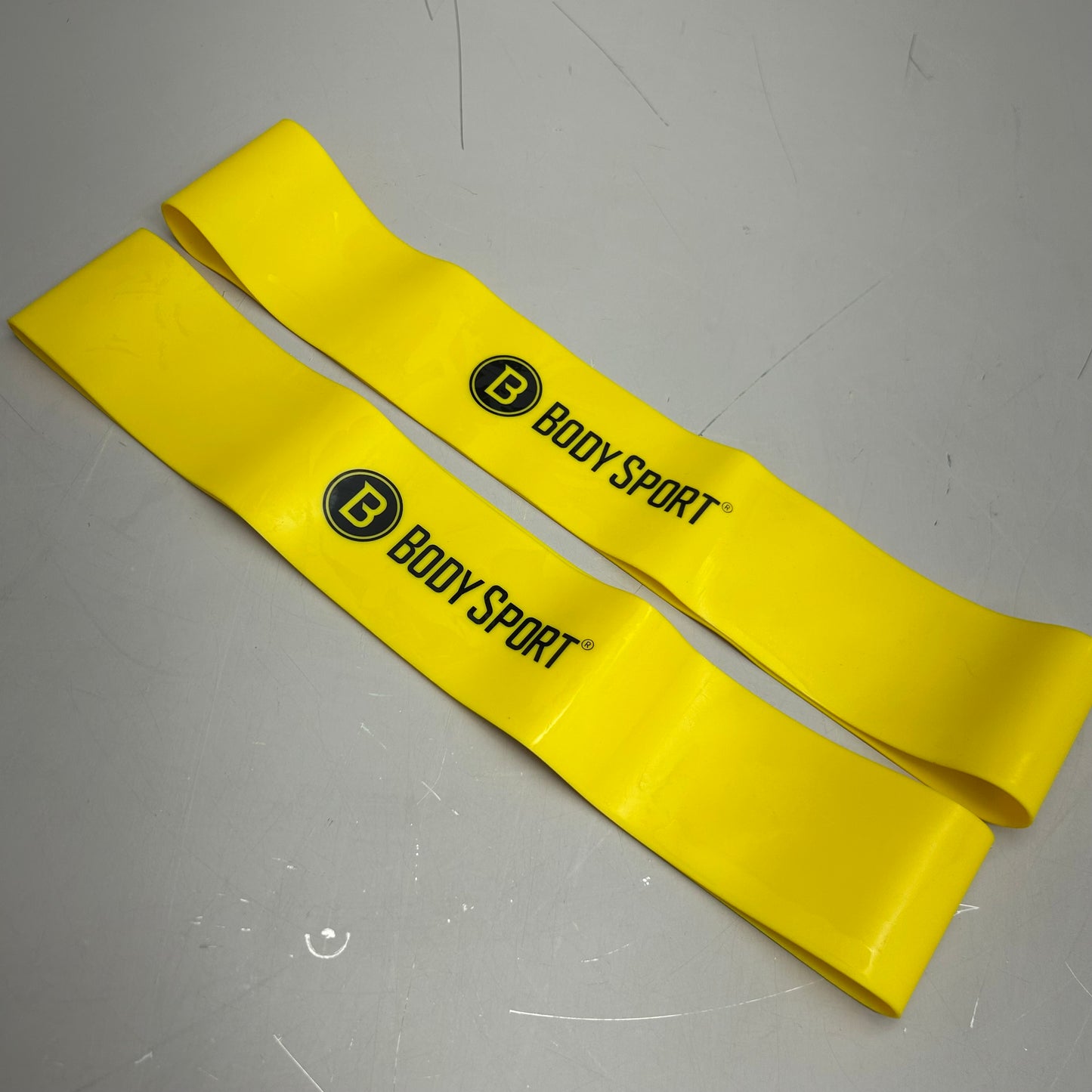 BODY SPORTS (2 Pack) Loop Exercise Band Heavy Resistance 2"x24" Yellow