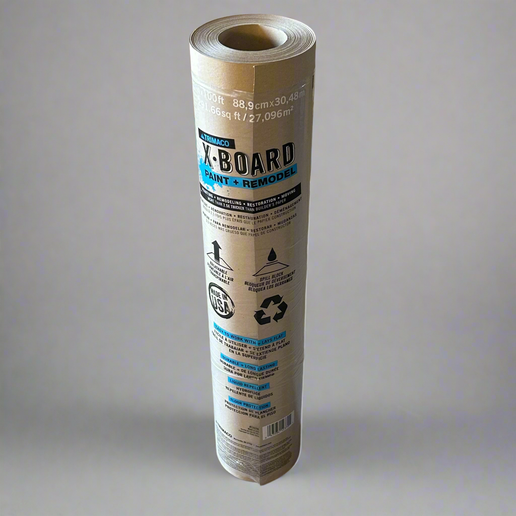 TRIMACO X-Board Lightweight Surface Protector  35"x100' (Slightly Dirty) Brown 12370/9