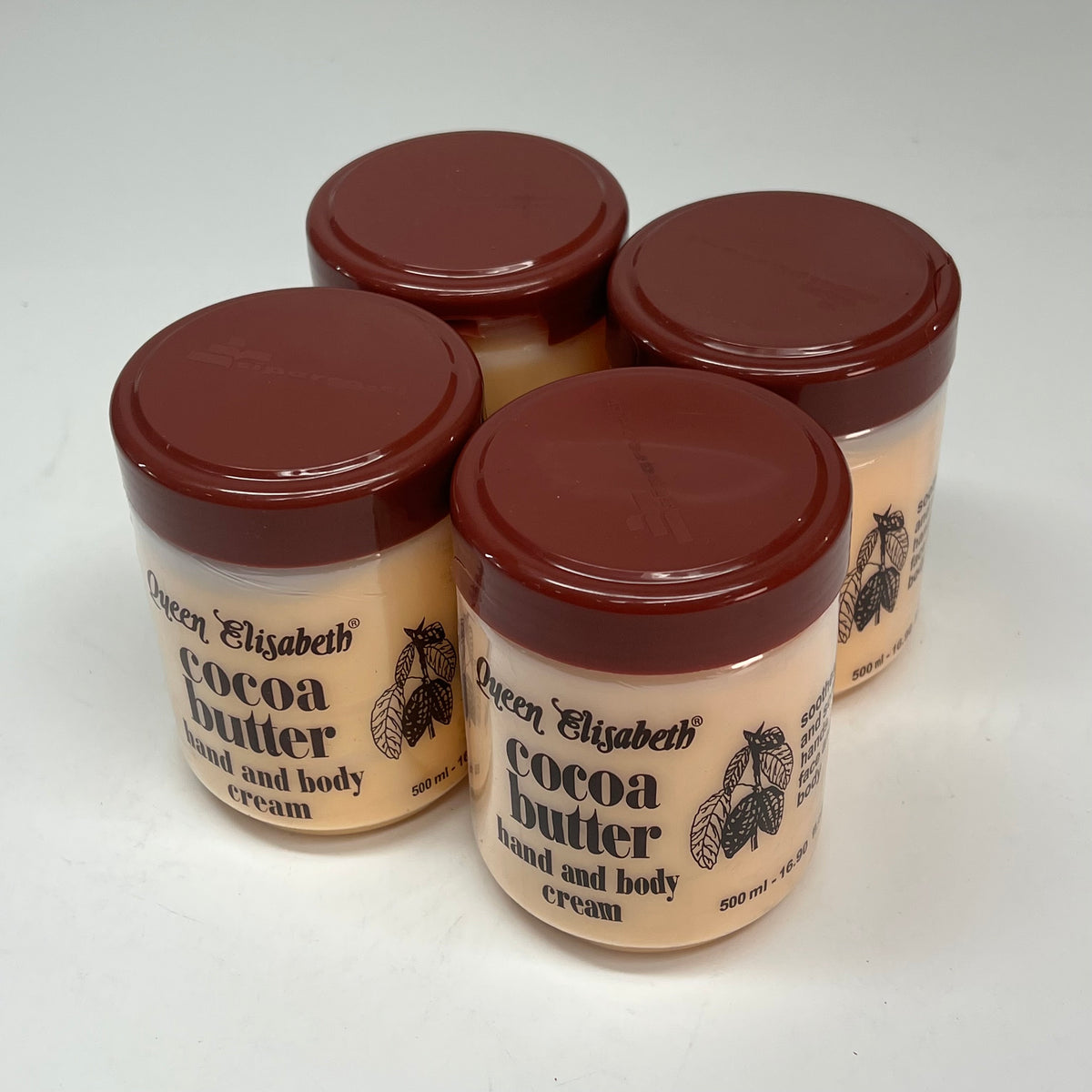 ZA@ QUEEN ELIZABETH (4 PACK) Rich Cocoa Butter Hand & Body Cream 16.90 Fl Oz (As-Is)