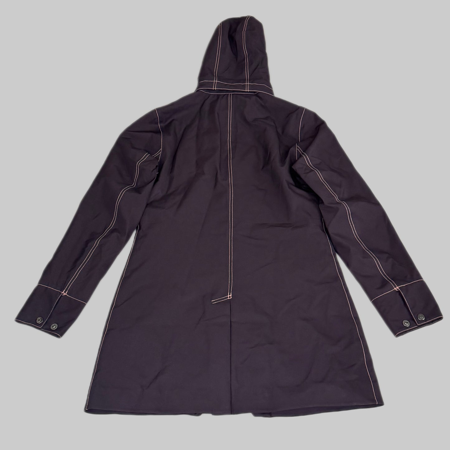 SAMSHIELD Delfina Equestrian Winter Coat Water Resistant Pink Stitching Women's Sz S Aubergine