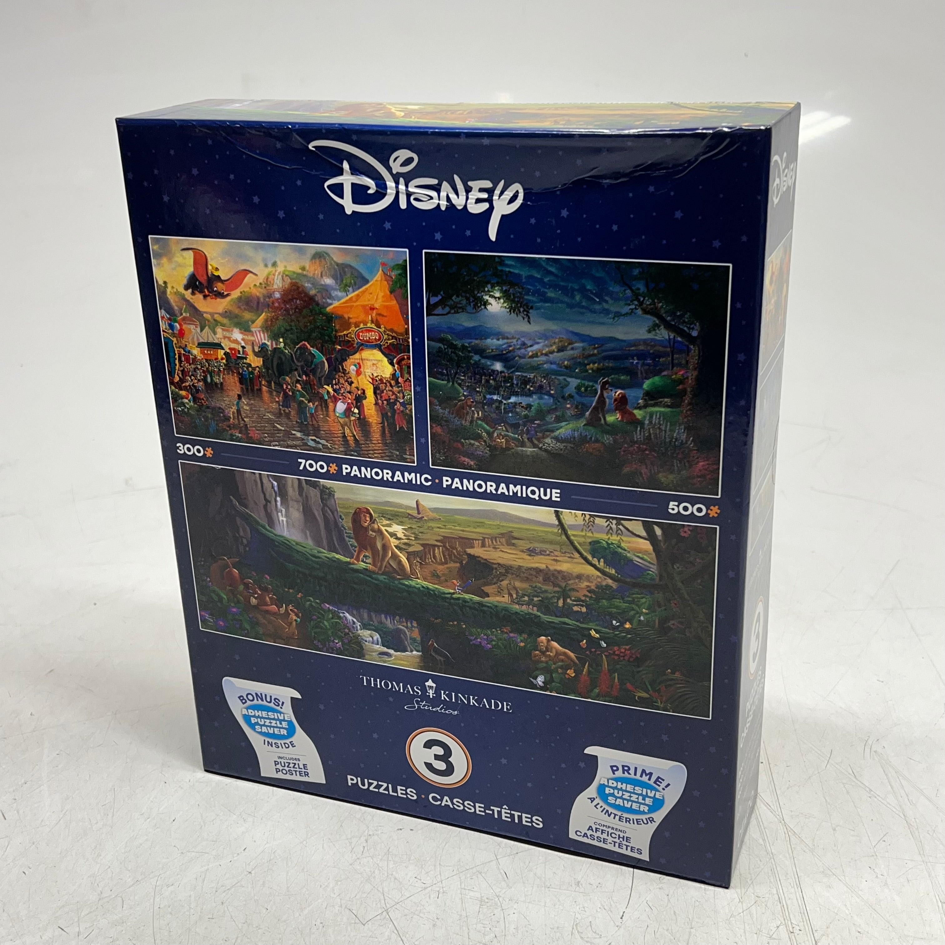 DISNEY Multiple Panoramic Jigsaw Puzzle Of Disney Scenes 300, 500