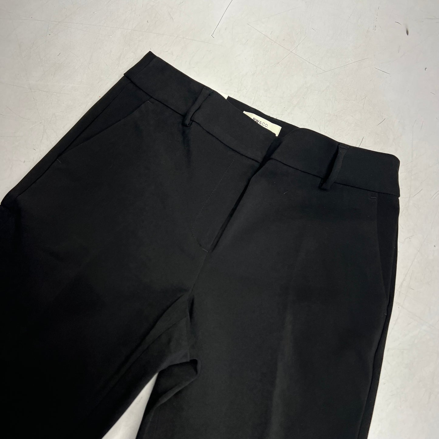 RW & CO Mid-rise Long Slim-leg Signature Fit Pant Women's Sz 0 Black 489209