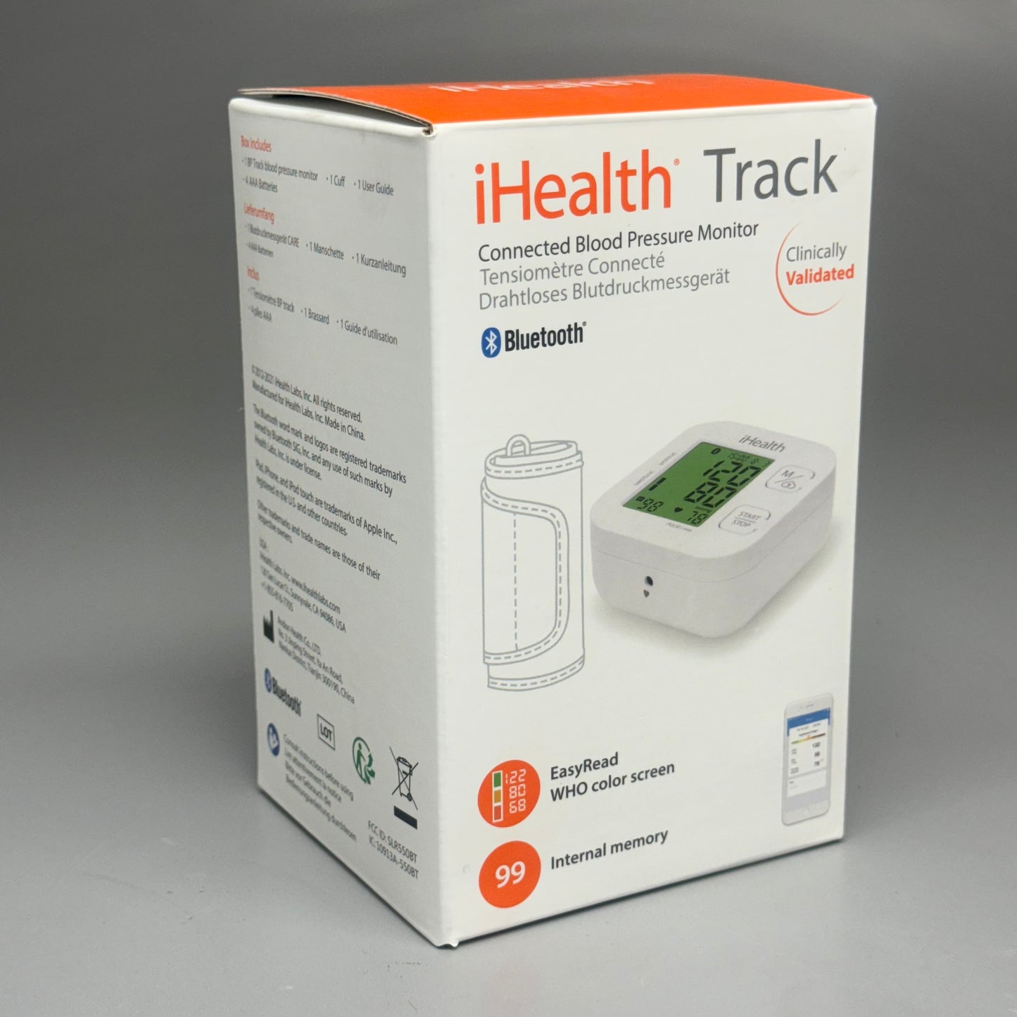 iHEALTH Track Connected Arm Blood Pressure Monitor w/Bluetooth (New)