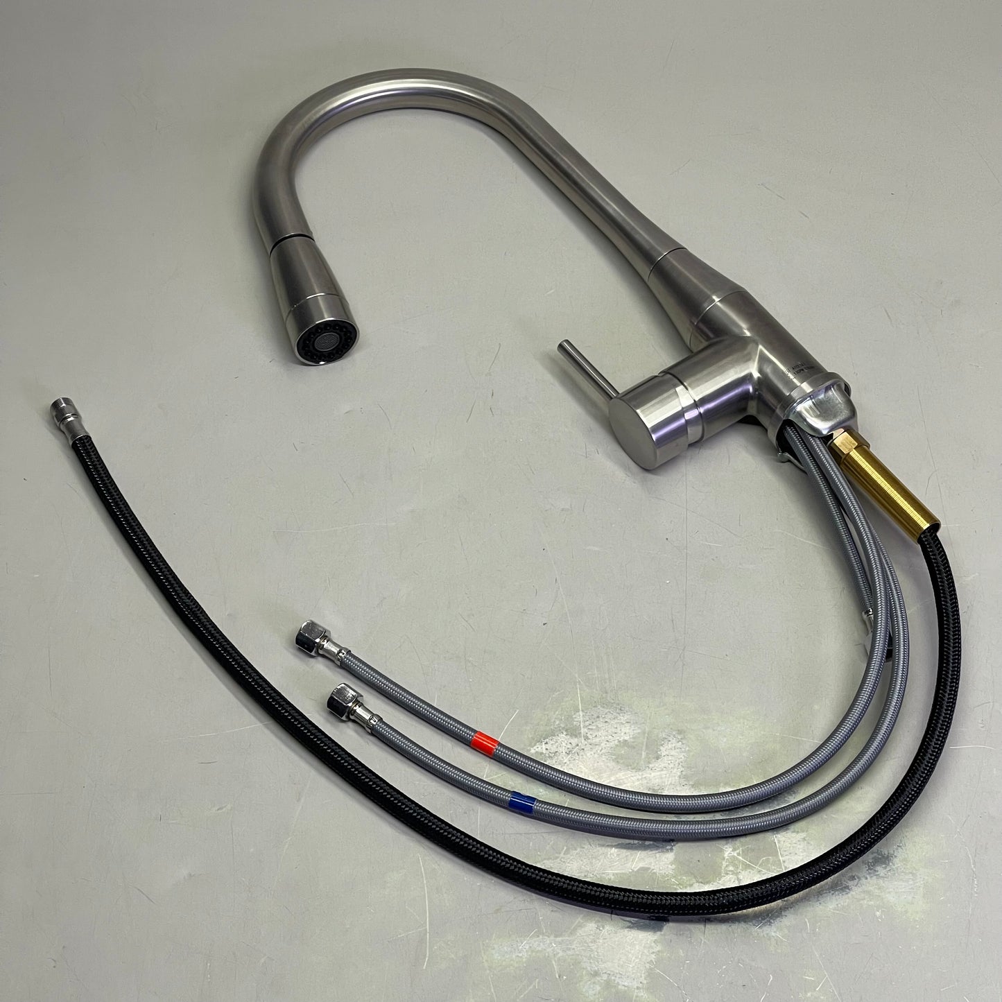 SYMMONS Sereno Single Handle Pull-Down Kitchen Faucet Satin Nickel SK2302STSPD10