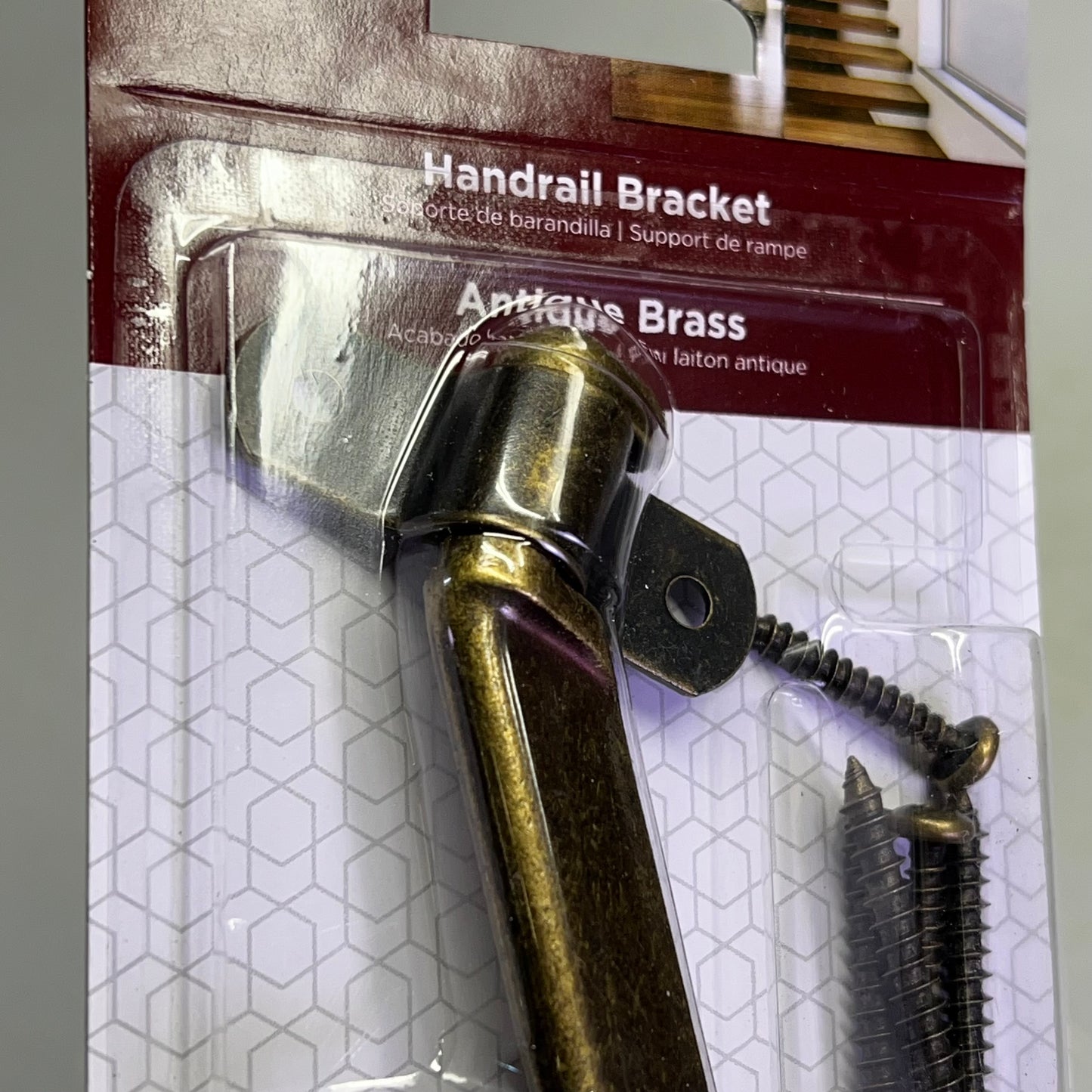 NATIONAL HARDWARE (3 PACK) Handrail Brackets 250lb Cap Antique Brass N159-566