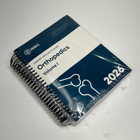 AAPC Coders Specialty Guide 2026 Othopedics Vol 1 & 2 Paper Back Spiral Books