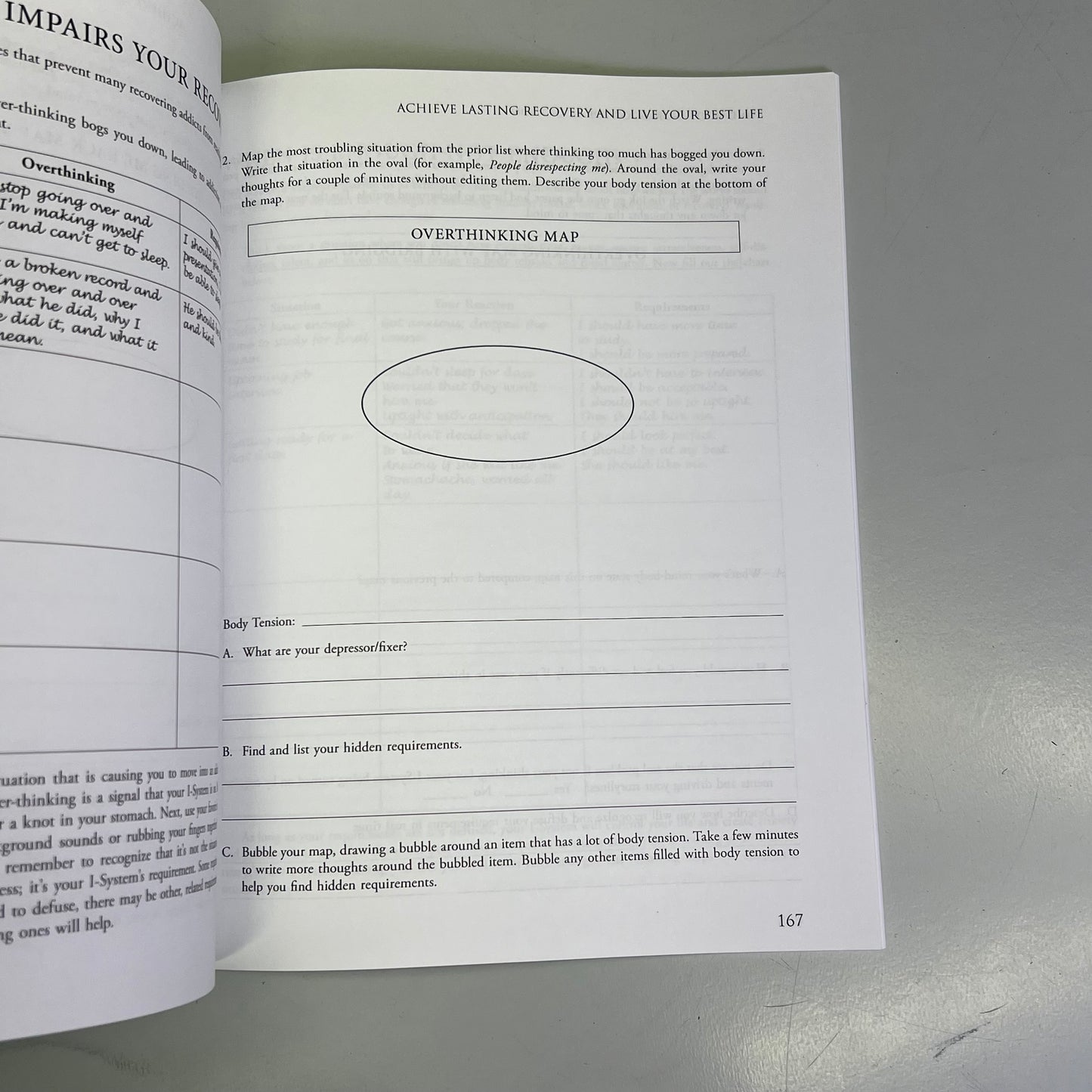 MIND-BODY WORKBOOK FOR ADDICTION Effective Tools Substance Abuse Recovery Book