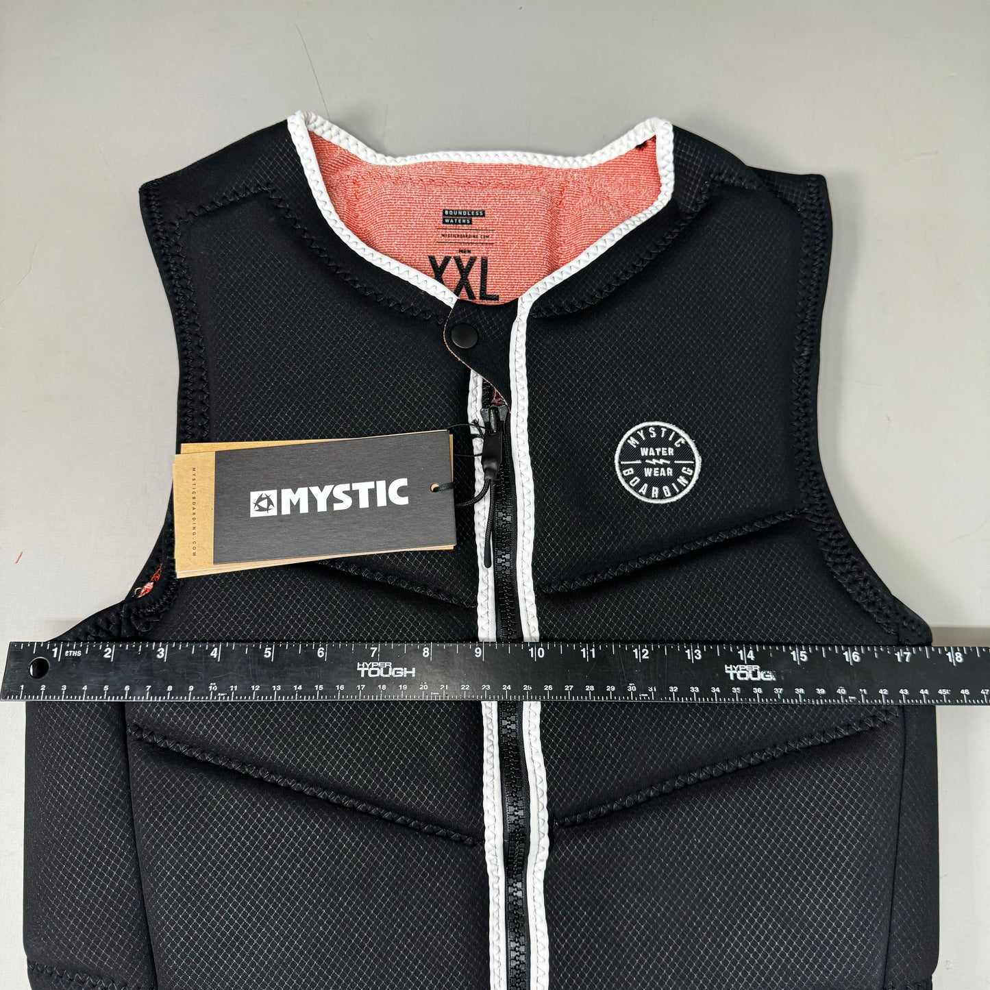 MYSTIC Foil Surfing Impact Vest Fzip Kite NBR Foam Sz 2XL Black 35005.220140