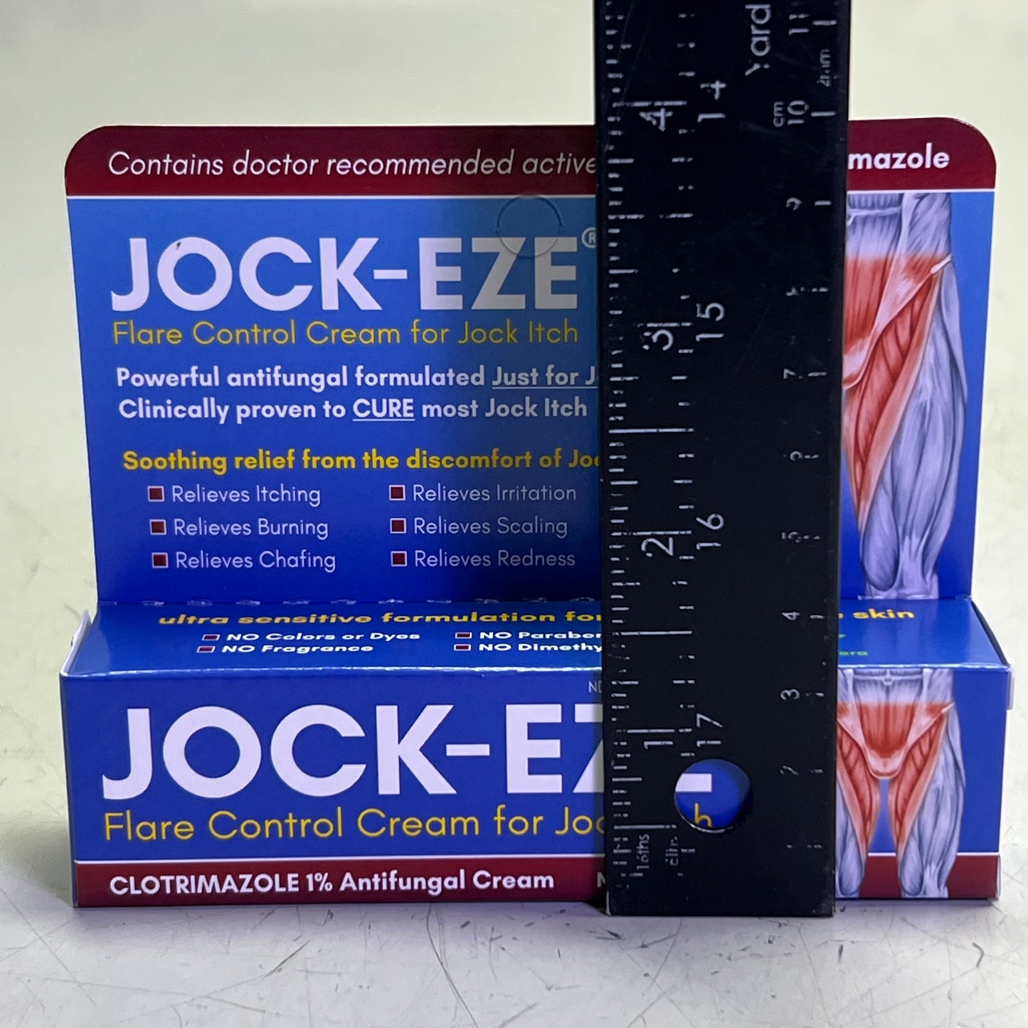 JOCK-EZE Clotrimazole 1% Flare Control Cream 0.5 oz Just for Jock Itch