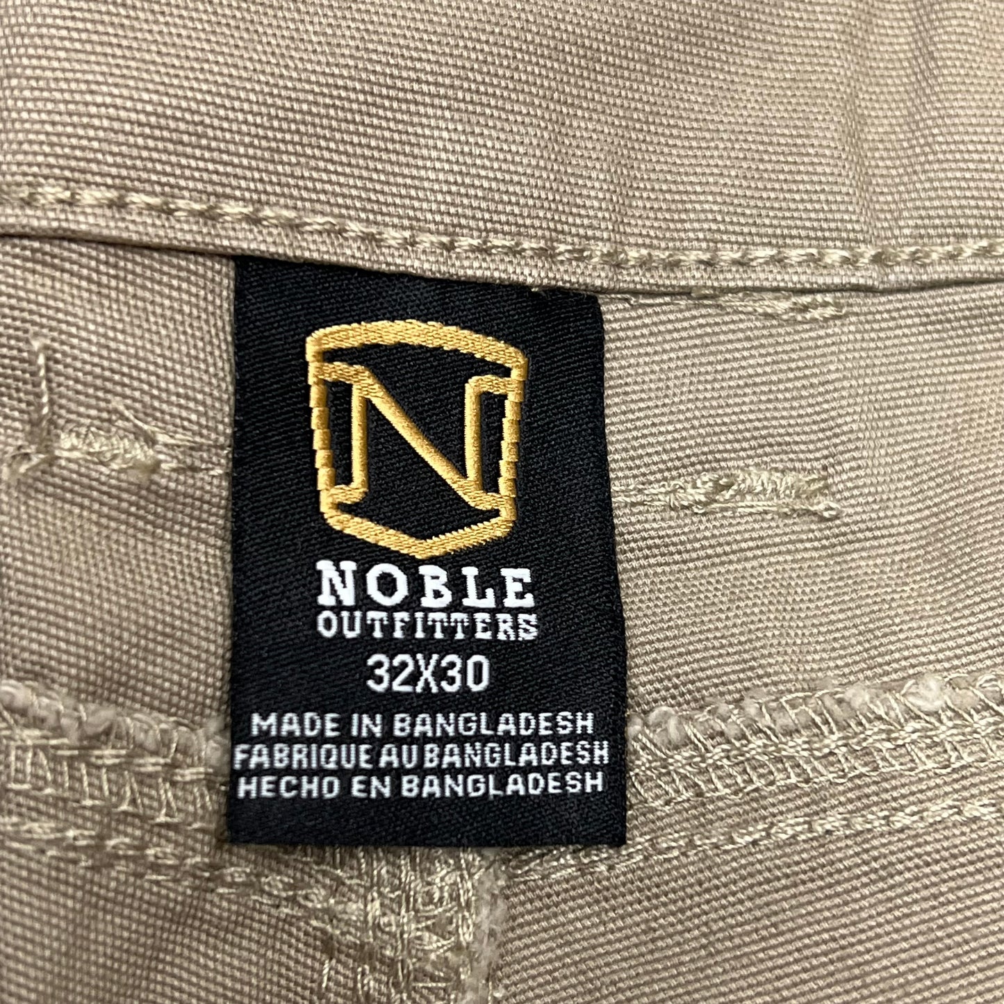 NOBLE OUTFITTERS Flex Stretch Canvas Work Pant Men's Sz 32x30 Khaki 18425