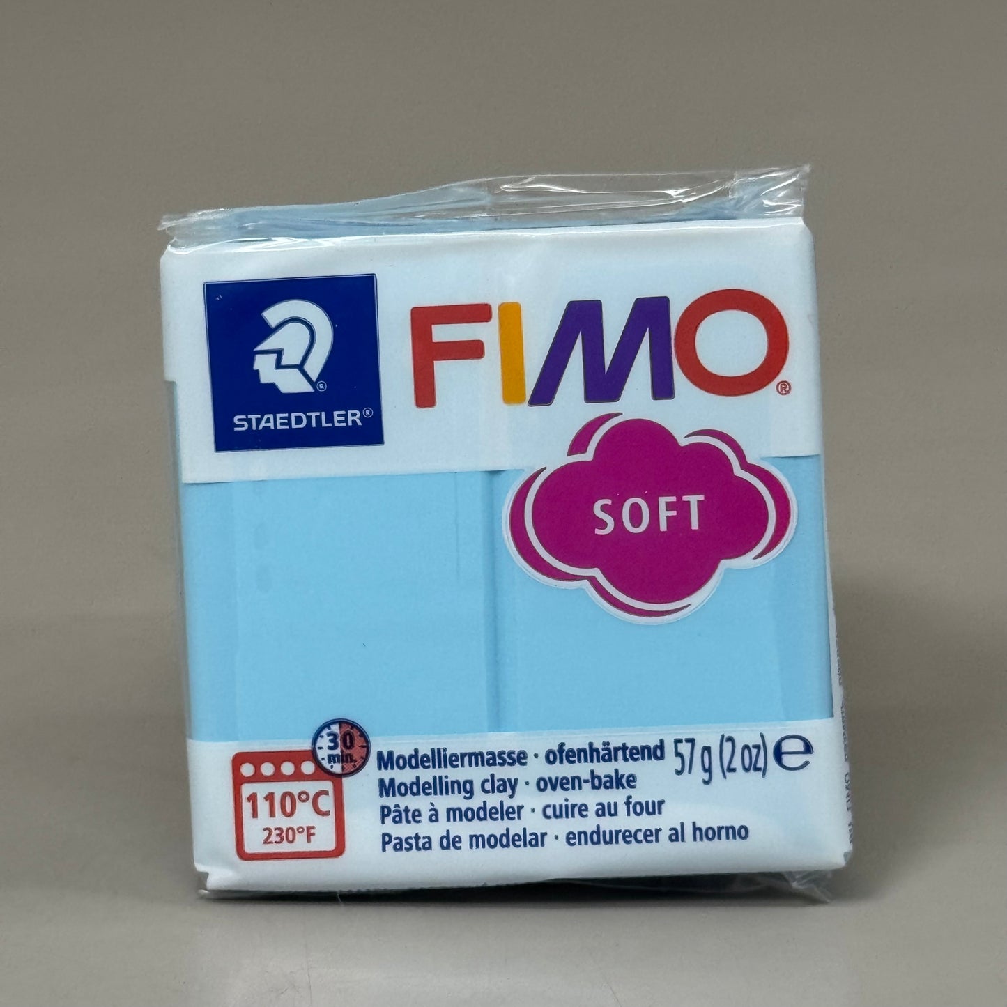 STAEDTLER (6 PACK)Fimo Soft 110 Degrees C Bake Modeling Clay 305 Aqua 2oz 8020