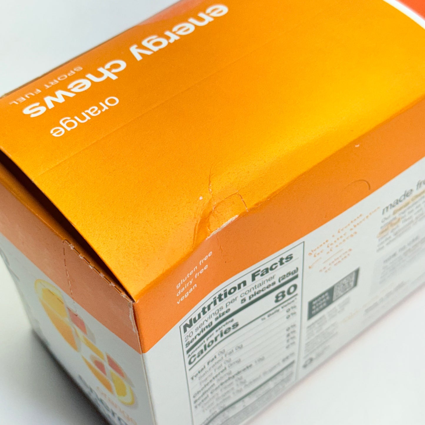 ZA@ SKRATCH (10 PACK) Orange Energy Chews 1.76 Oz BB 12/26 (New - Dented Box)