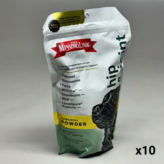 THE MISSING LINK (10 PACK, 1 lb EACH) Hip & Joint Powder Dog Supplement BB 11/25