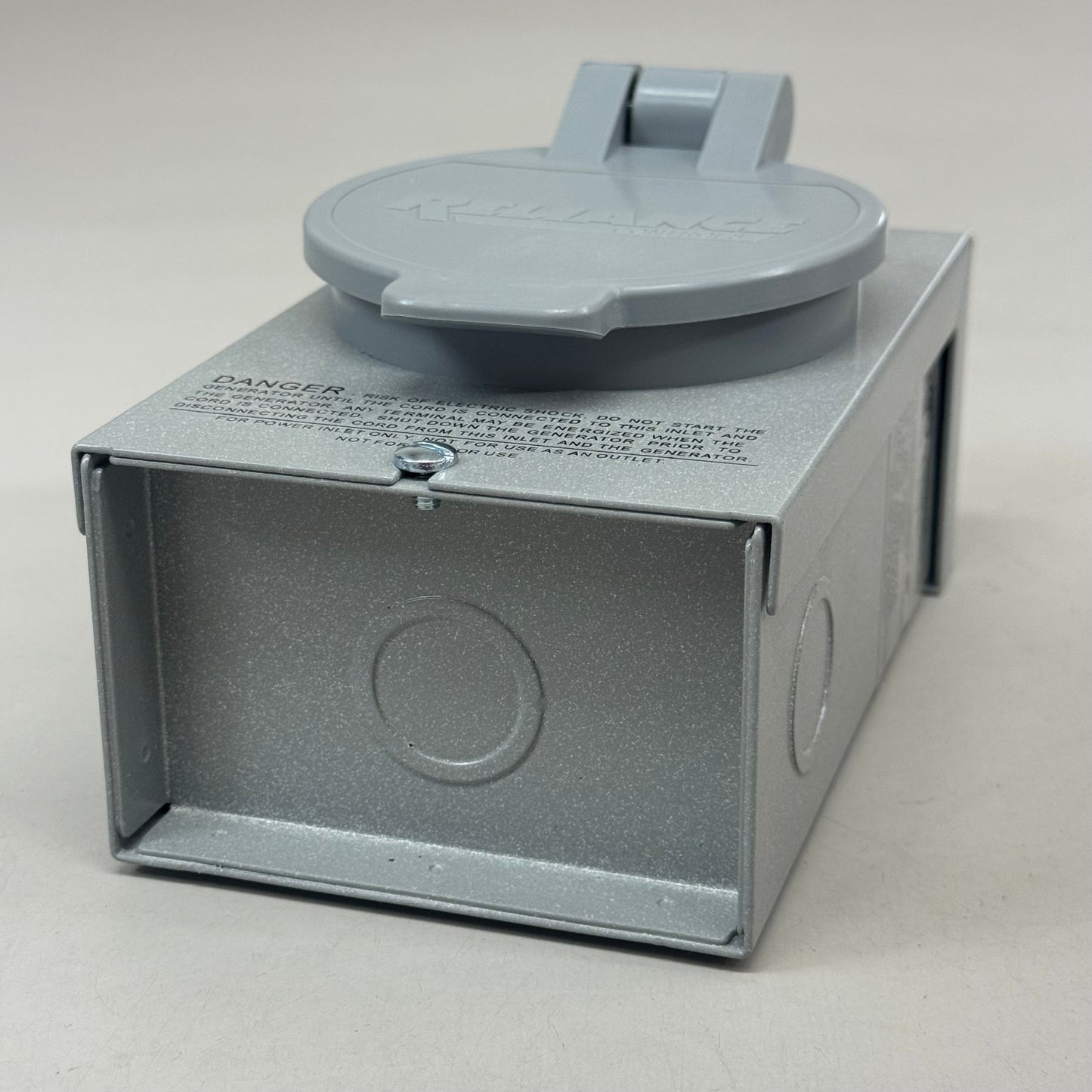 RELIANCE CONTROLS Power Inlet Box For Generator Cord Connection L14-30 Grey PB30