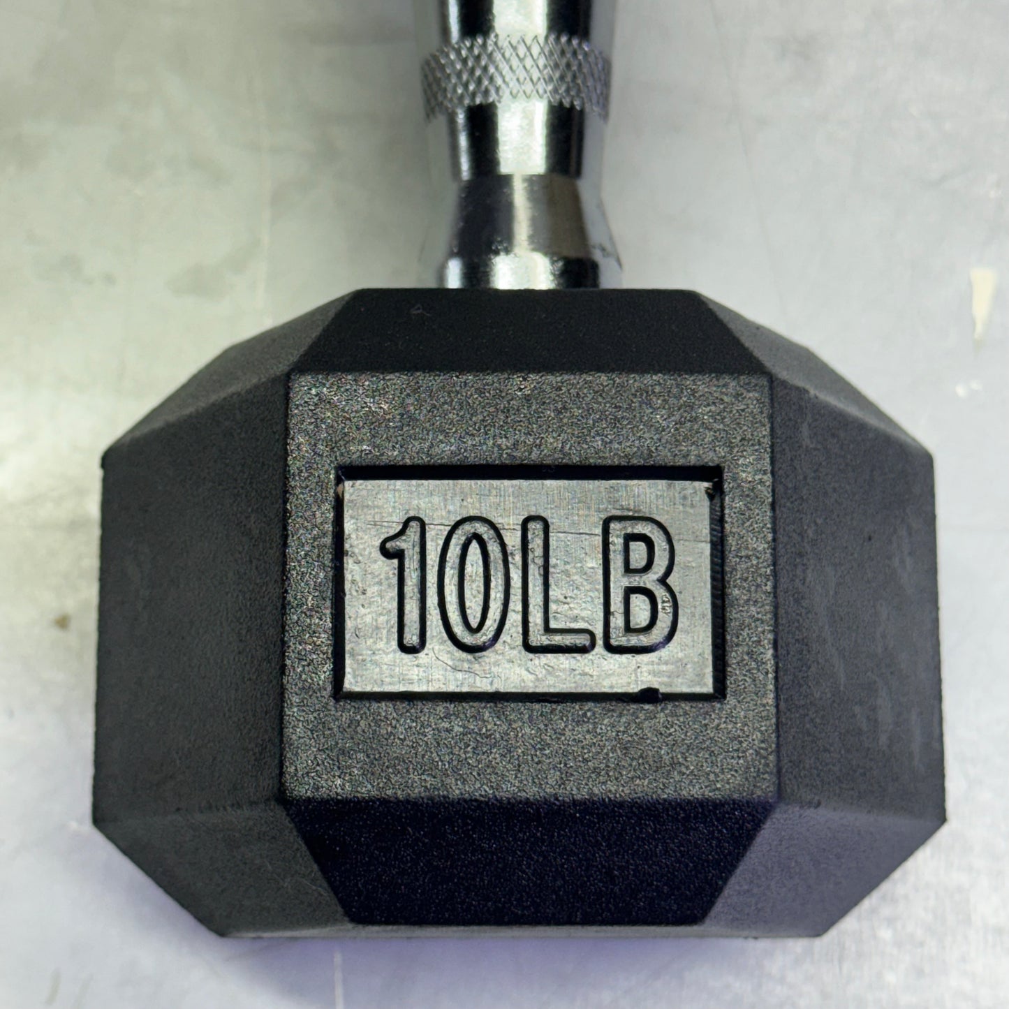 TITAN FITNESS (2 PACK) Black Rubber Coated Hex Dumbbell Single 10lb HEXDBB_10