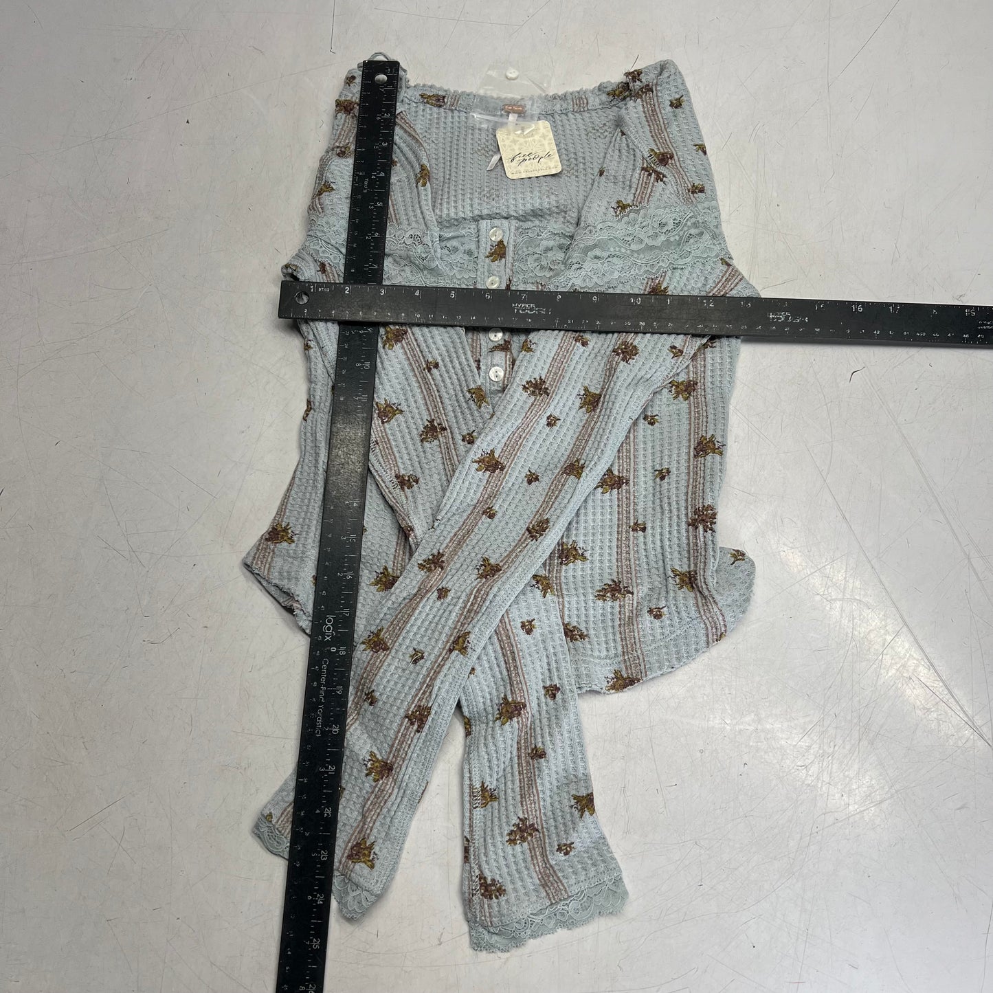 FREE PEOPLE Let's Party Cardi-print Women's Sz XS Pearl Blue Combo 103368767