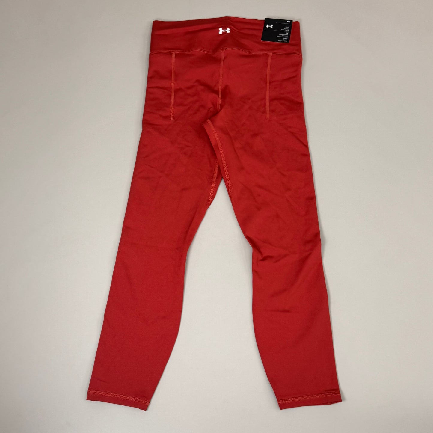 UNDER ARMOUR Women's Project Rock Crossover Ankle Leggings Sz M Heritage Red