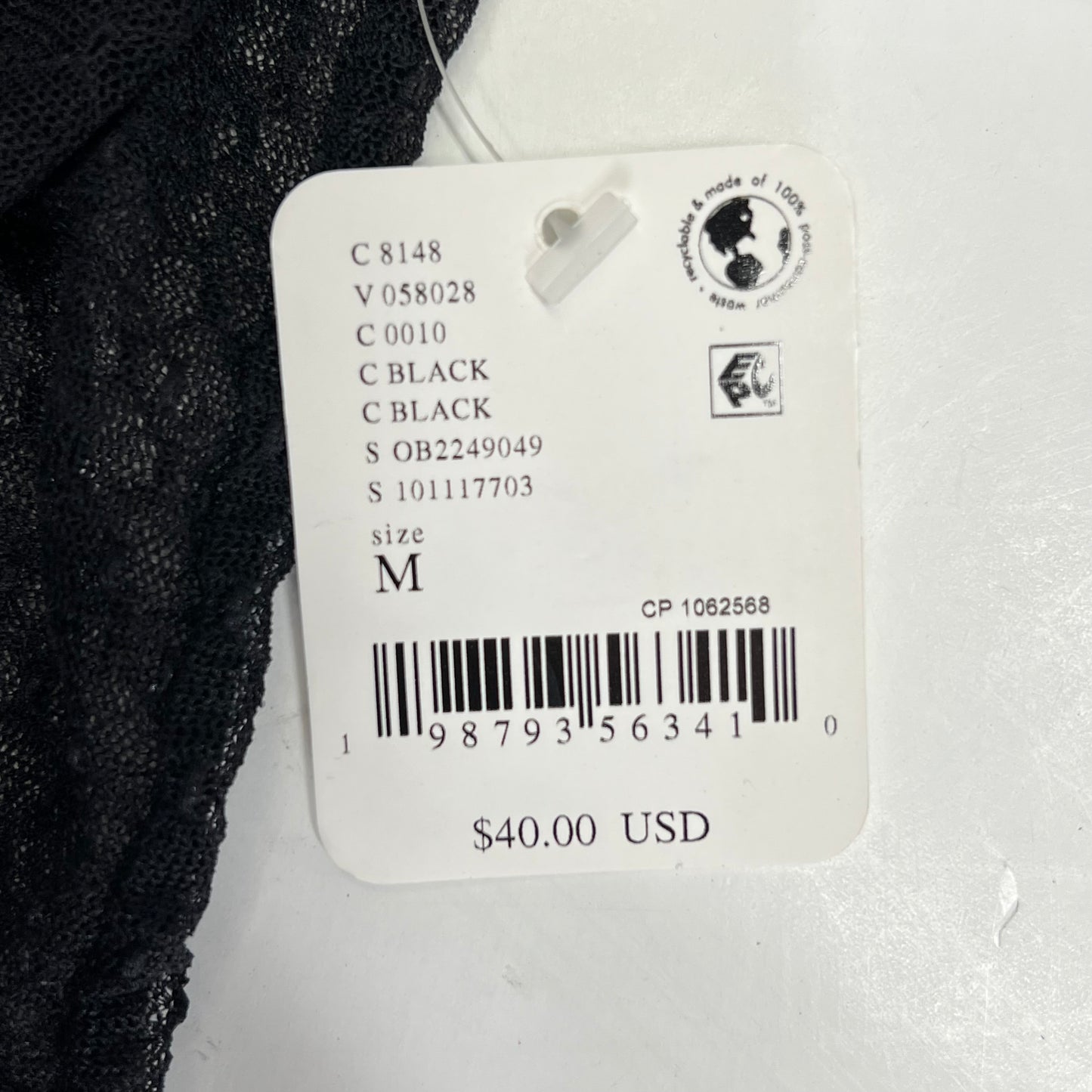 FREE PEOPLE Minding My Business Mock Neck Top Women's Sz M Black OB2249049
