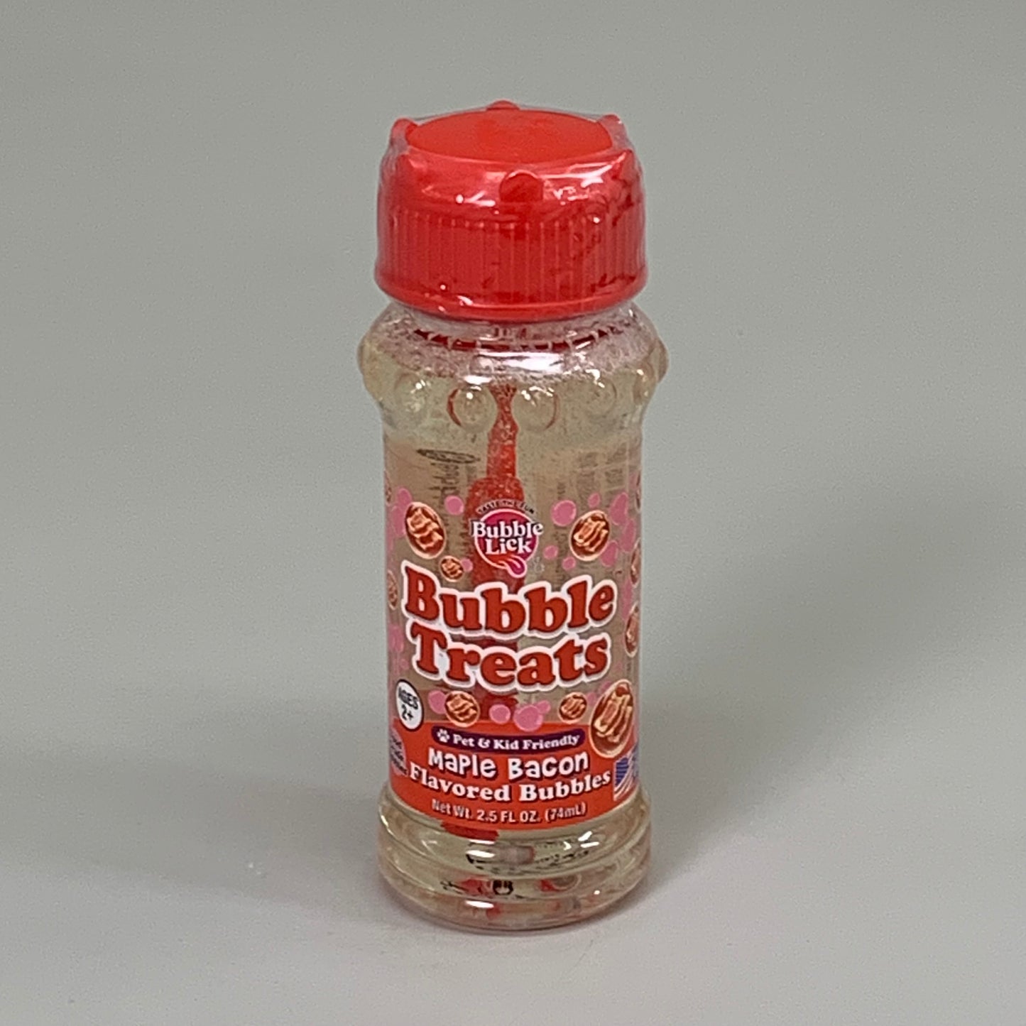 BUBBLELICK (3 PACK)Lick-able Bubble Dog Treats Maple Bacon Flavor 2.5oz BB 05/26