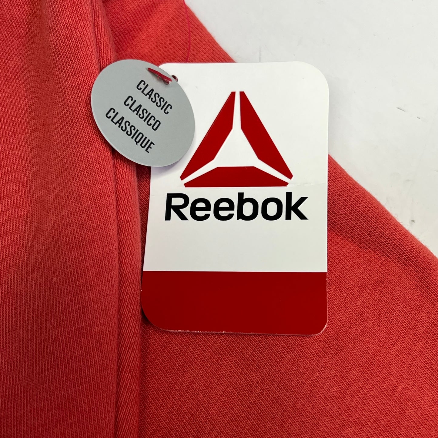 REEBOK Embroidered Logo Oversized Hoodie Women's Sz L Baked Apple REM233FH03141