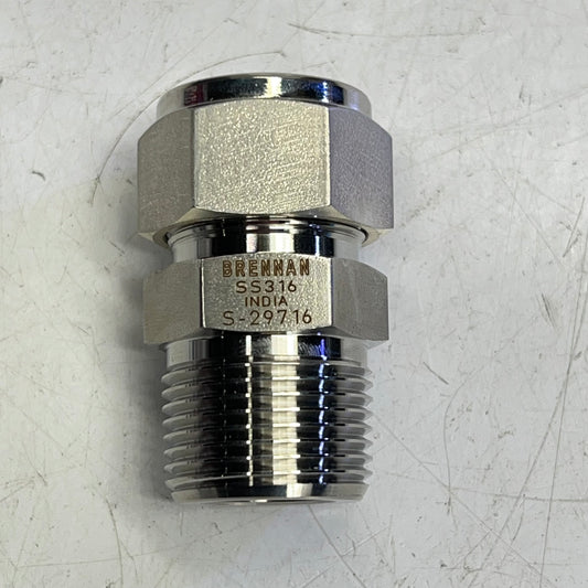 BRENNAN Ss Instrumentation Fitting X Male Npt Straight 12 x 08  N2404-12-08-SS
